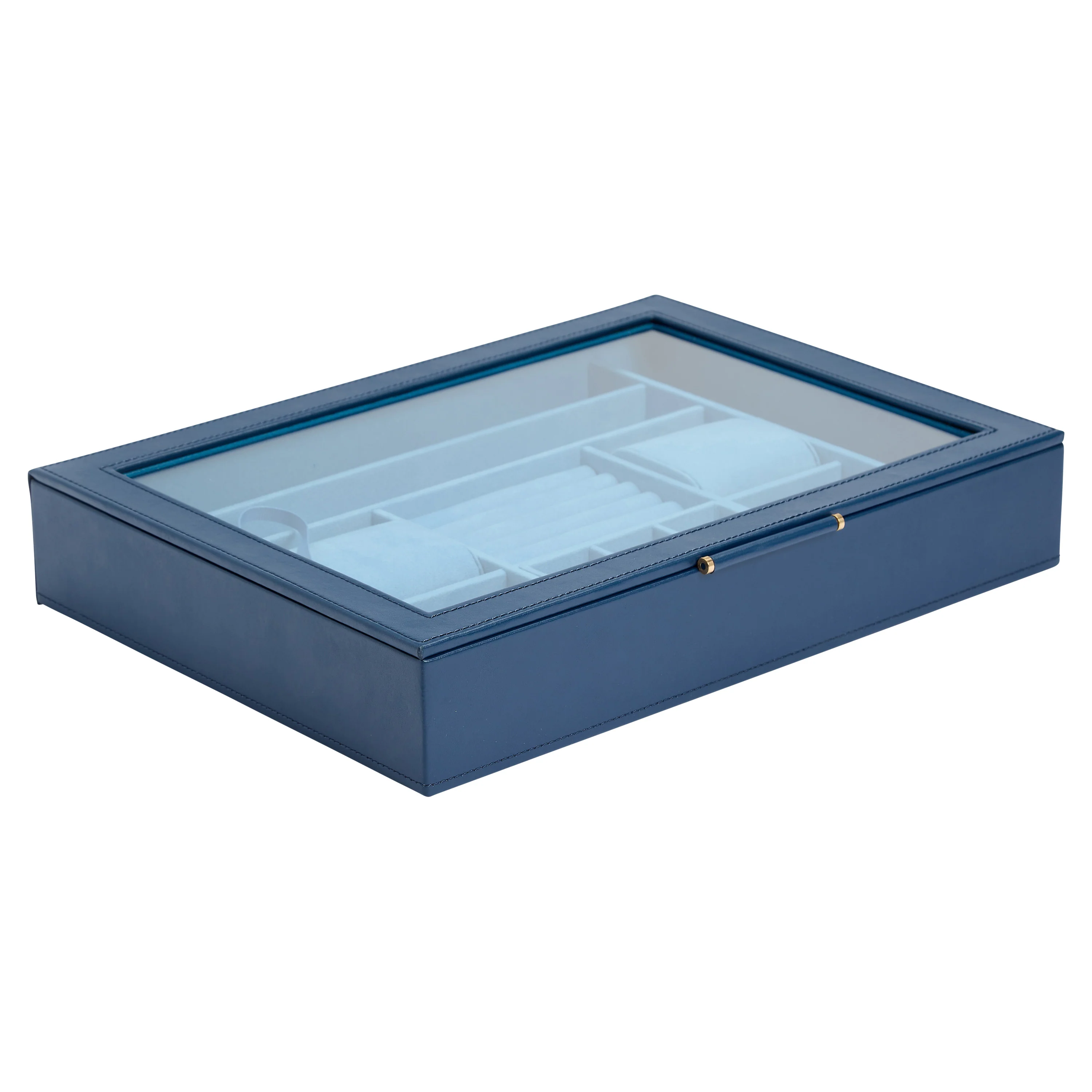 WOLF Sophia Jewelry Box with Window in Indigo - Image 2