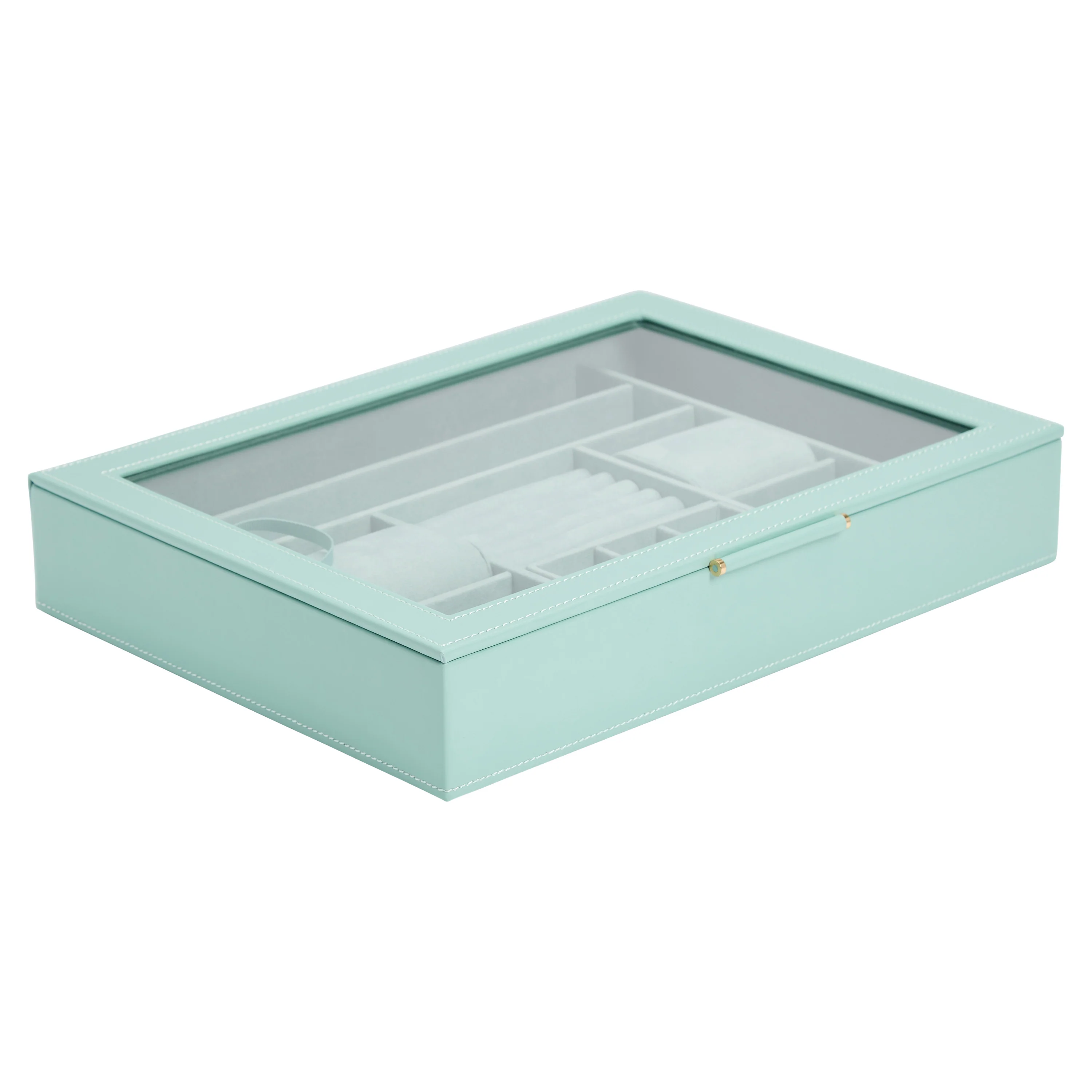 WOLF Sophia Jewelry Box with Window in Jade - Image 2