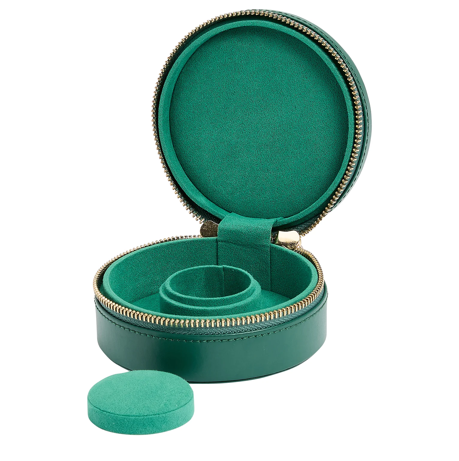 WOLF Sophia Round Zip Case in Forest Green - Image 5