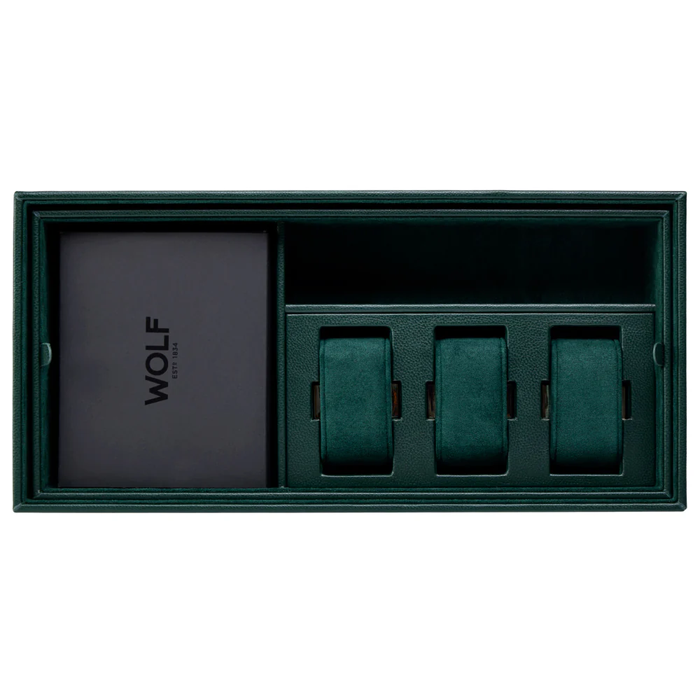 WOLF The Den 4 Piece Watch Winder Safe in Green - Image 5