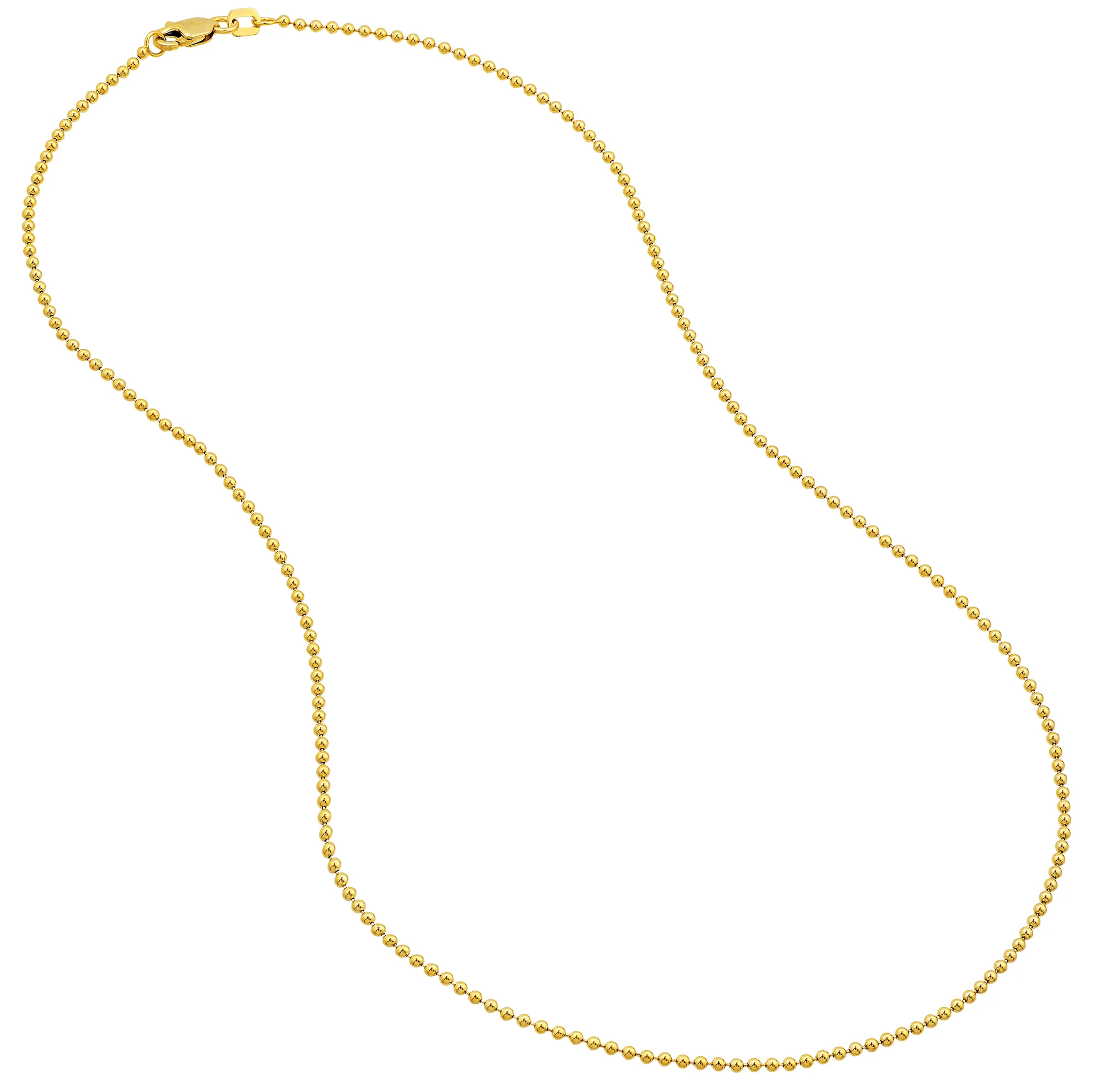 Sabel Collection Yellow Gold 1.5mm Beaded Chain - Image 2
