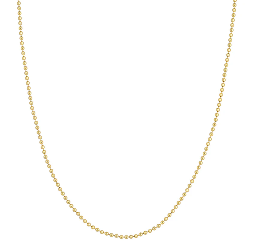 Sabel Collection Yellow Gold 2mm Beaded Chain