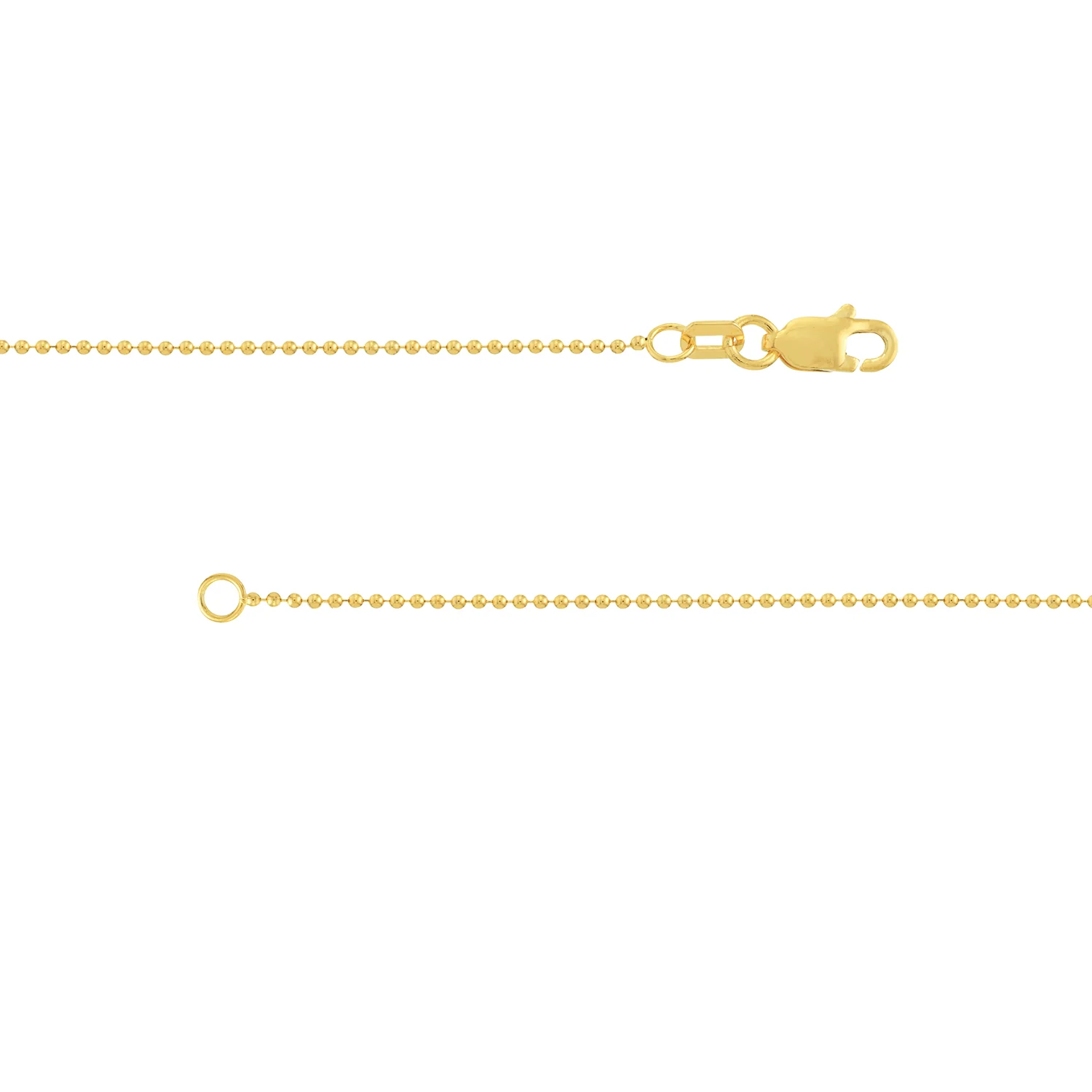 Sabel Collection Yellow Gold Bead and Bar Chain - Image 4