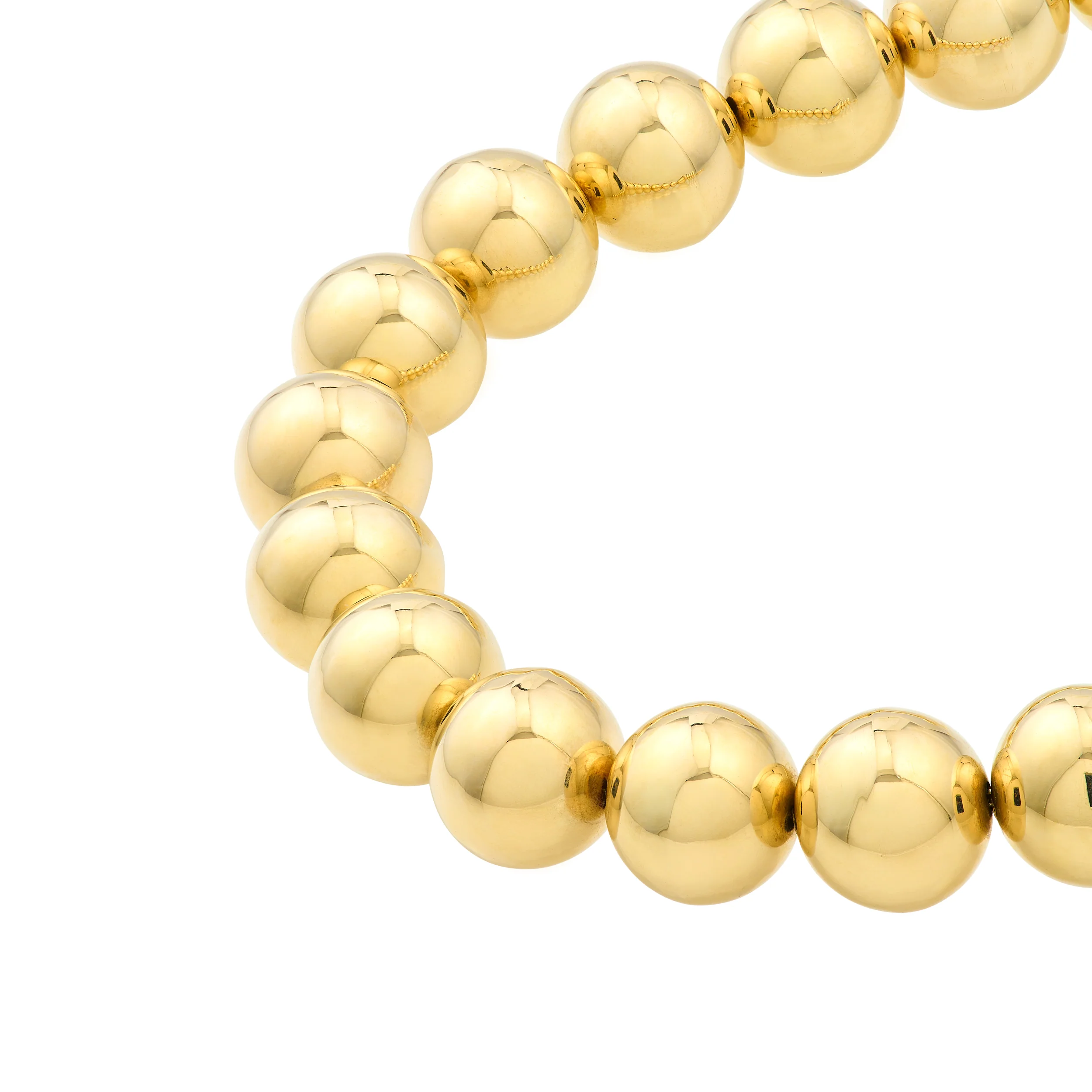Sabel Collection Yellow Gold Bead Bracelet, 10mm - Image 2