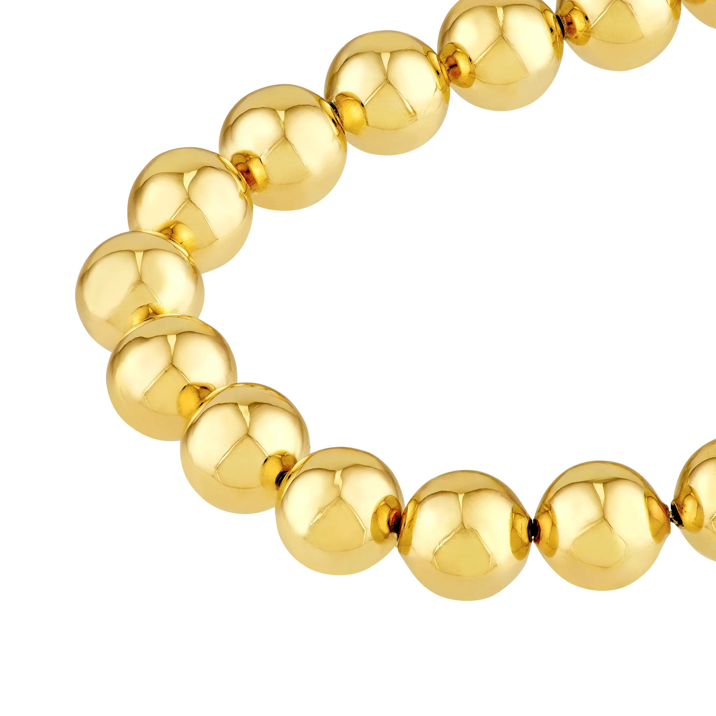 Sabel Collection Yellow Gold Bead Bracelet, 6mm - Image 2