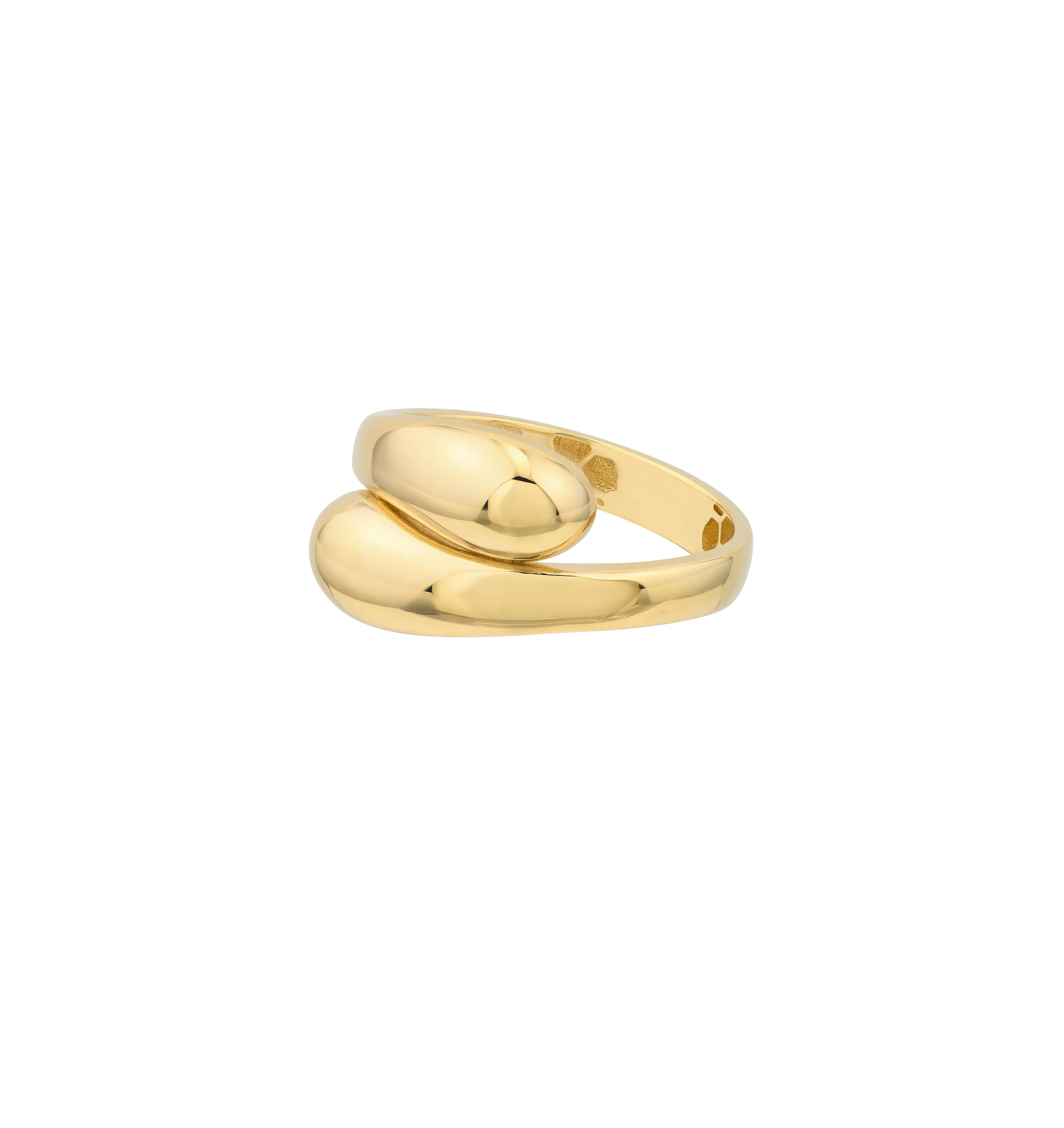 Sabel Collection Yellow Gold Bypass Ring - Image 2