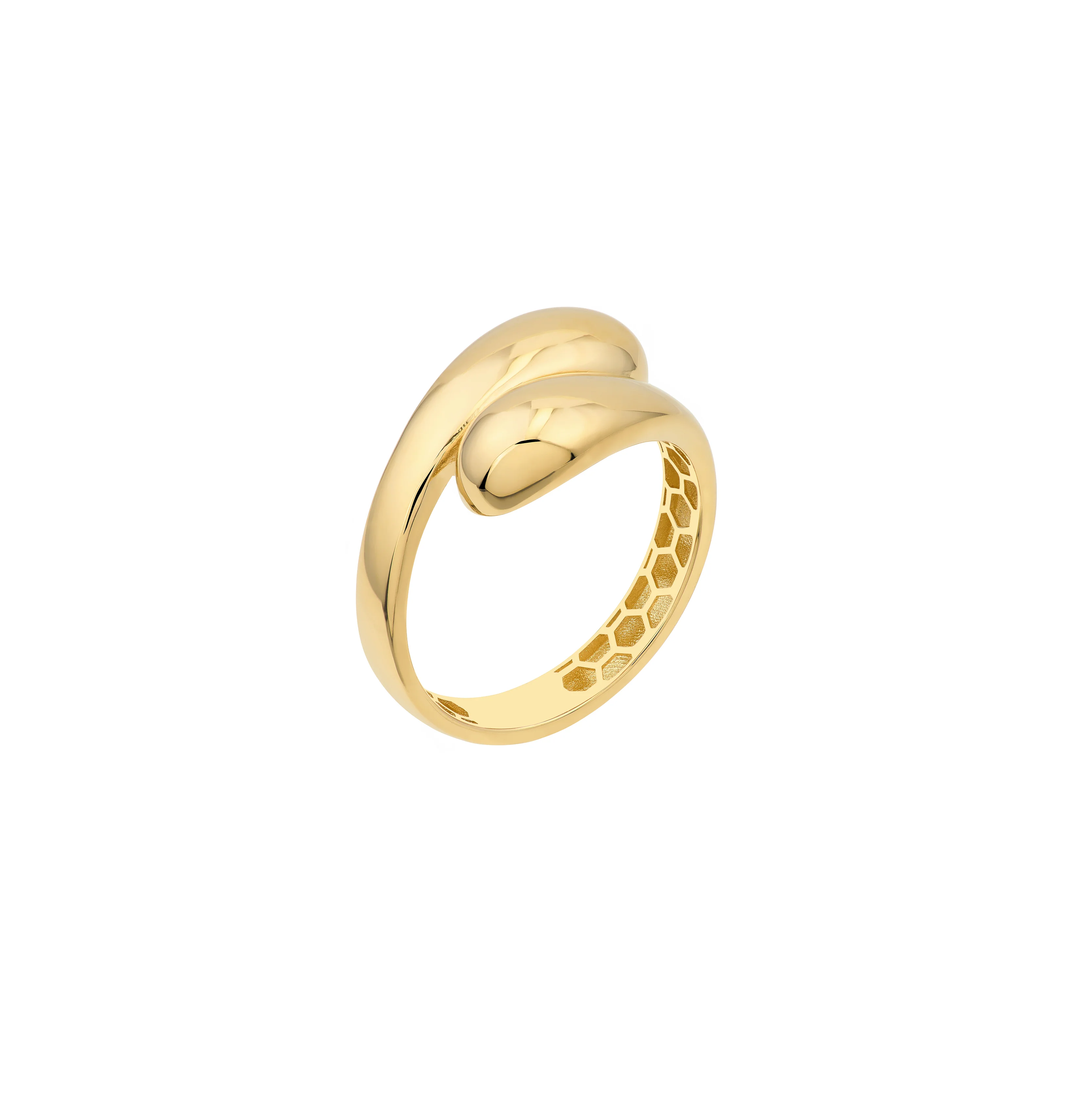 Sabel Collection Yellow Gold Bypass Ring - Image 3
