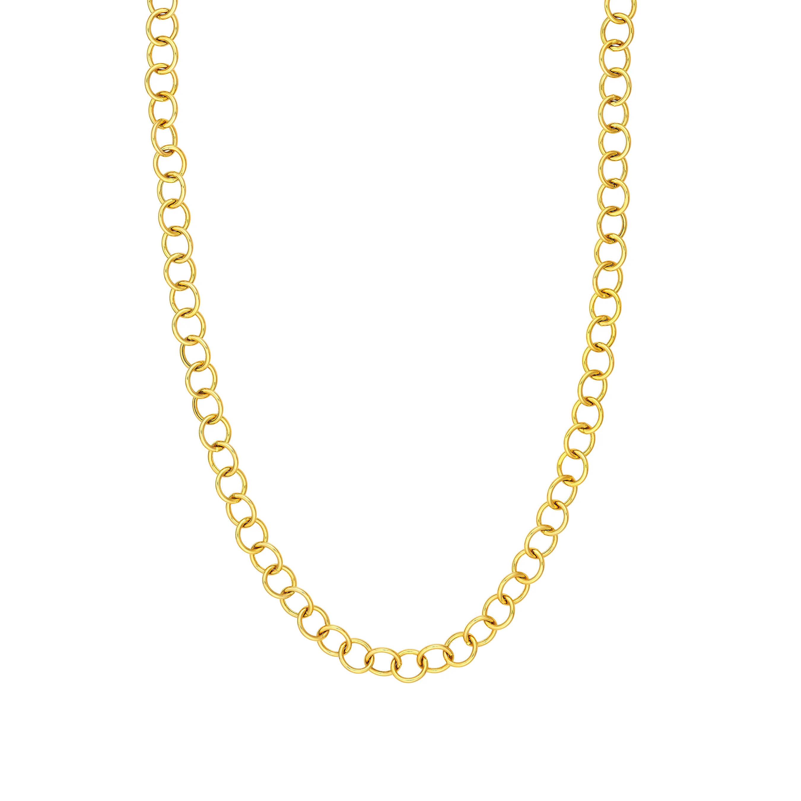 Sabel Collection Yellow Gold Circle Link Necklace