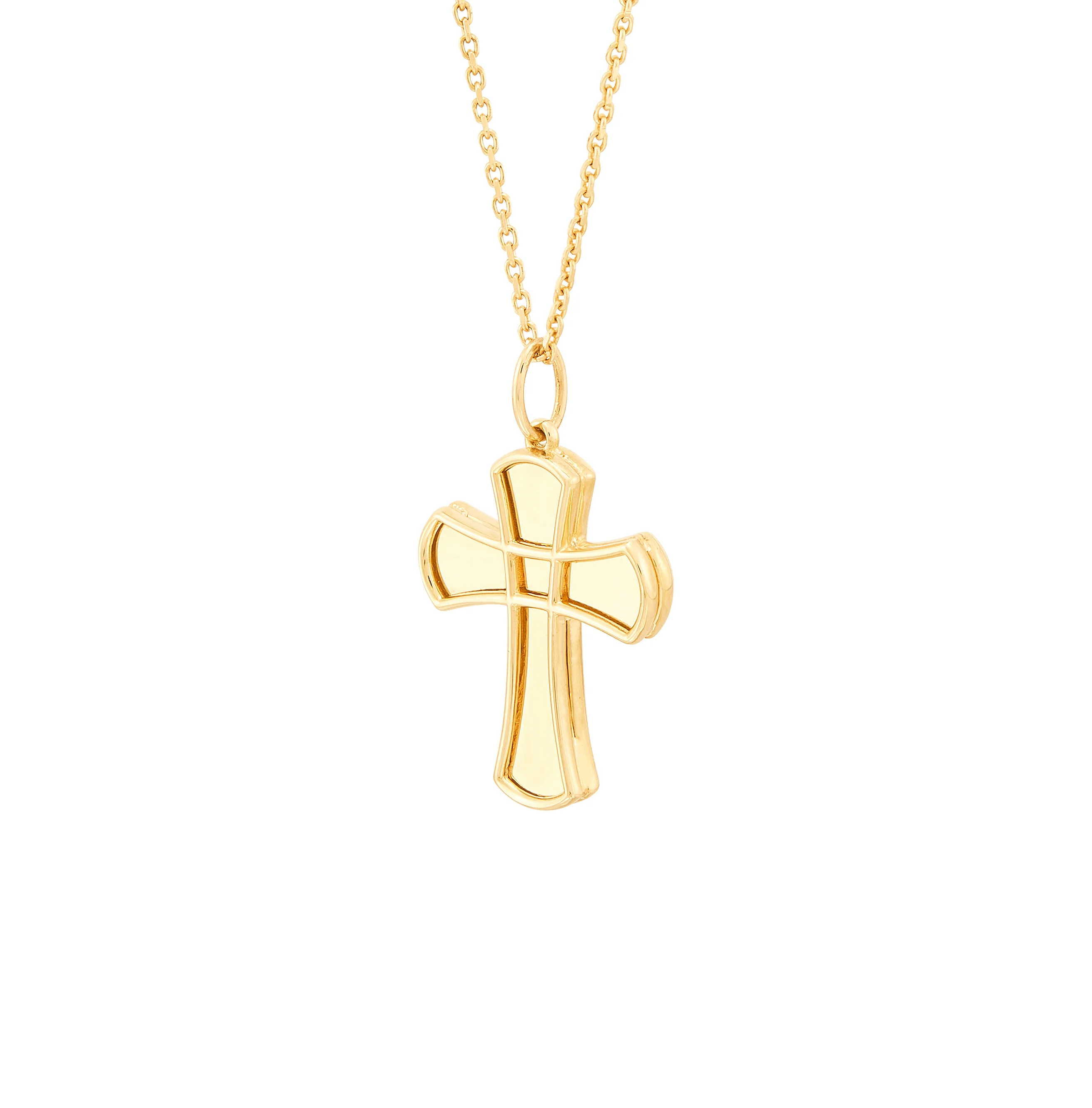 Sabel Collection Yellow Gold Cross Necklace - Image 2