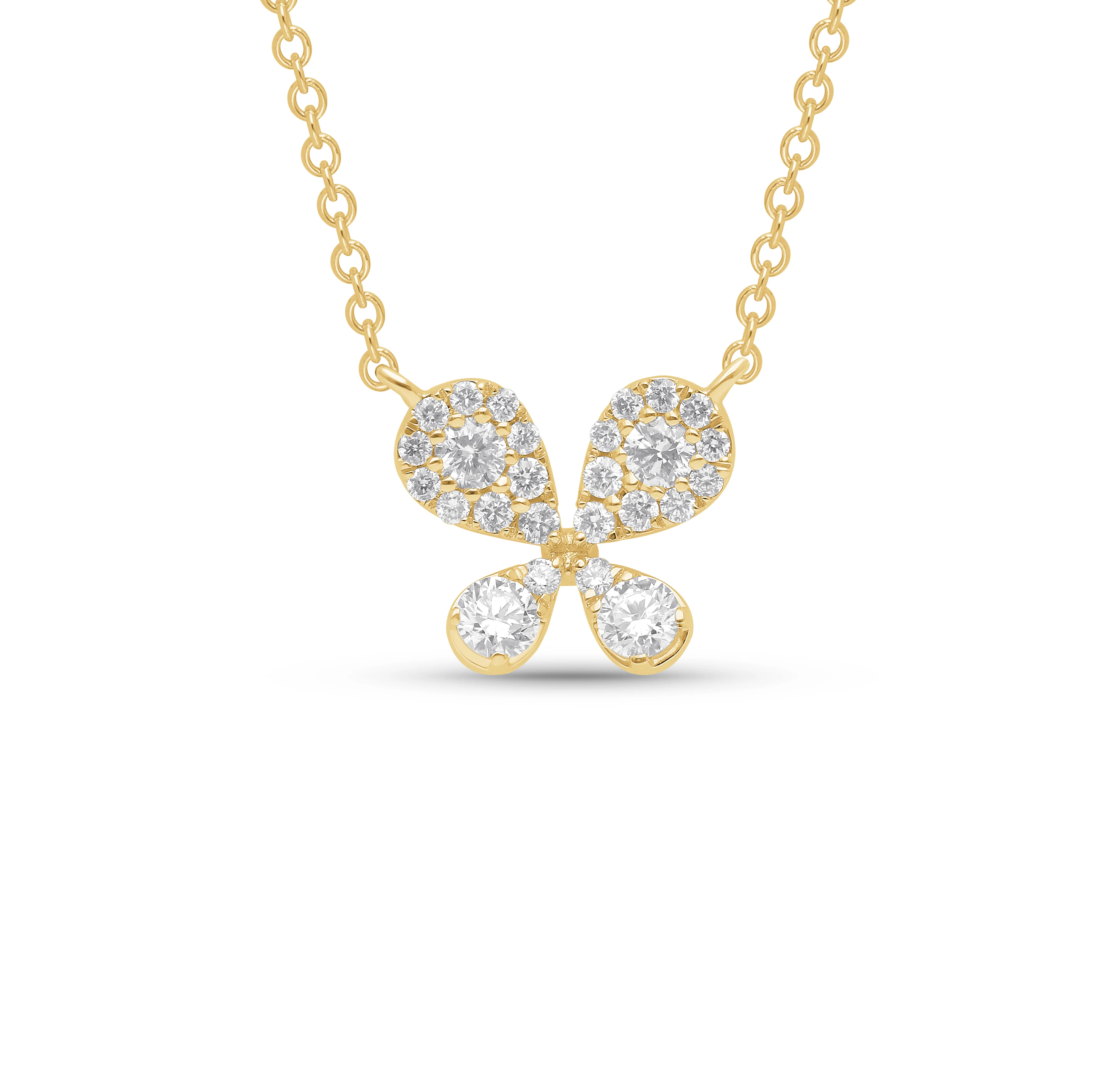 Sabel Collection Yellow Gold Diamond Butterfly Pendant