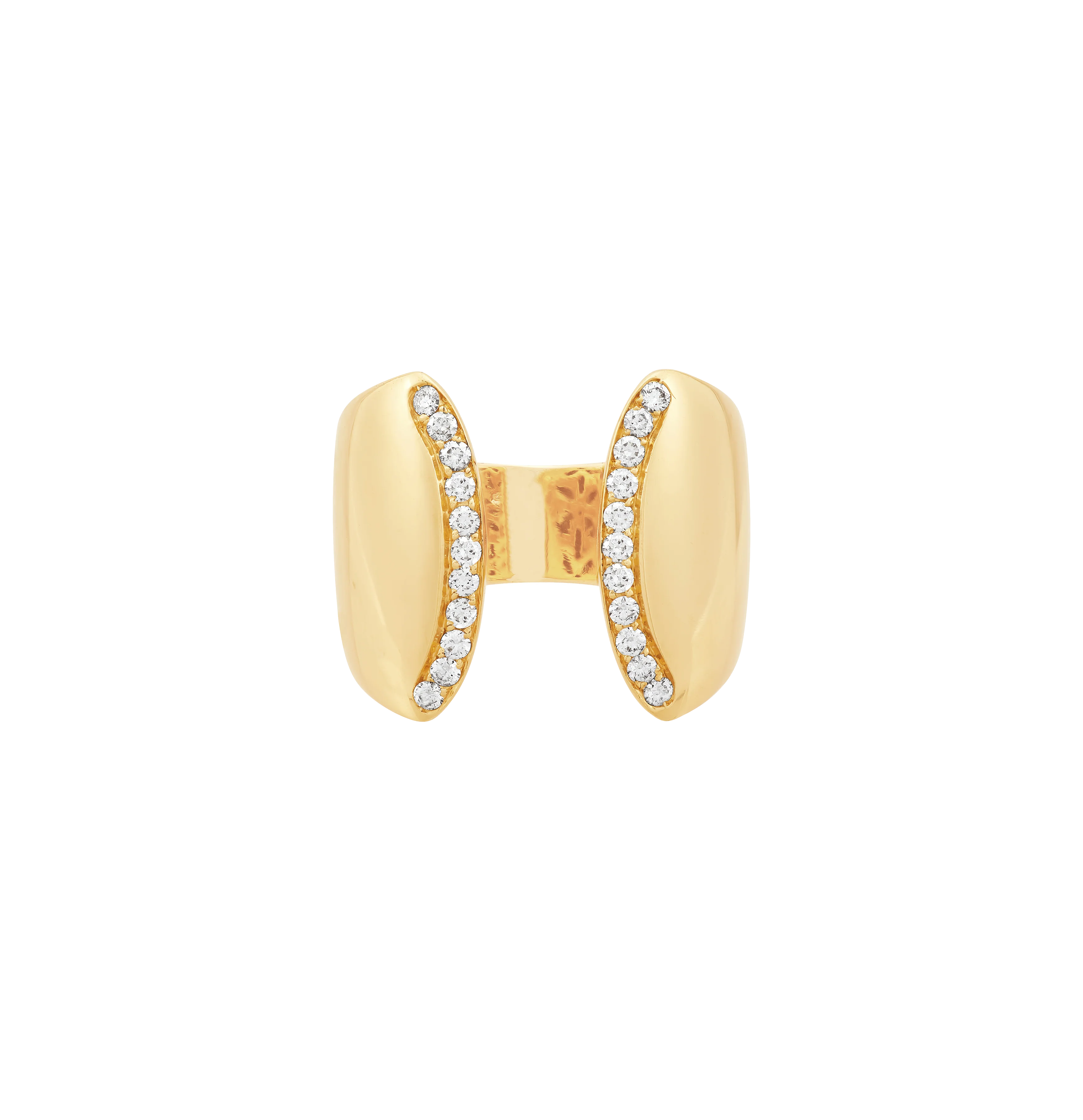 Sabel Collection Yellow Gold Diamond Cuff Ring