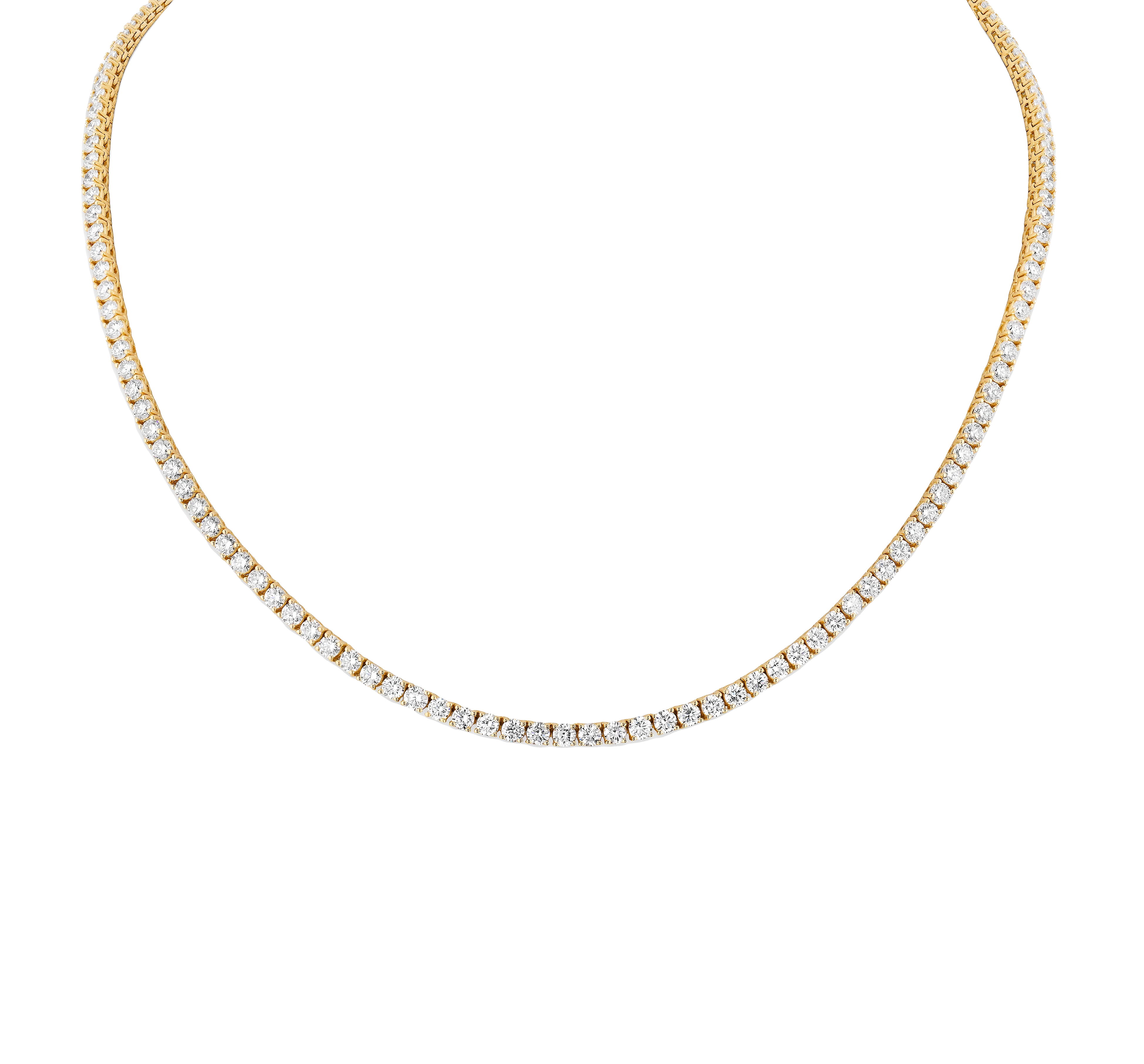 Sabel Collection Yellow Gold Diamond Eternity Necklace