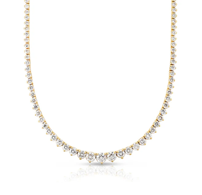 Sabel Collection Yellow Gold Diamond Necklace, 16"