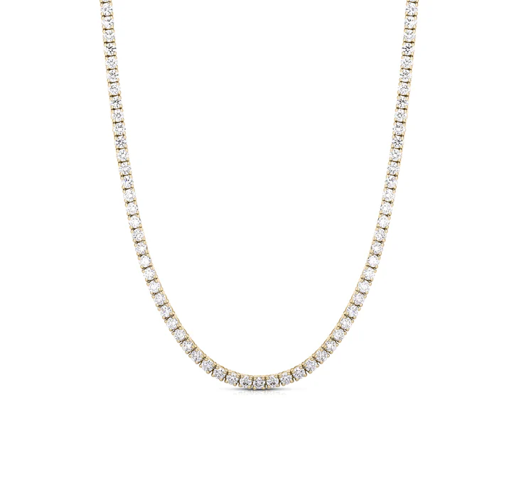 Sabel Collection Yellow Gold Round Diamond Necklace