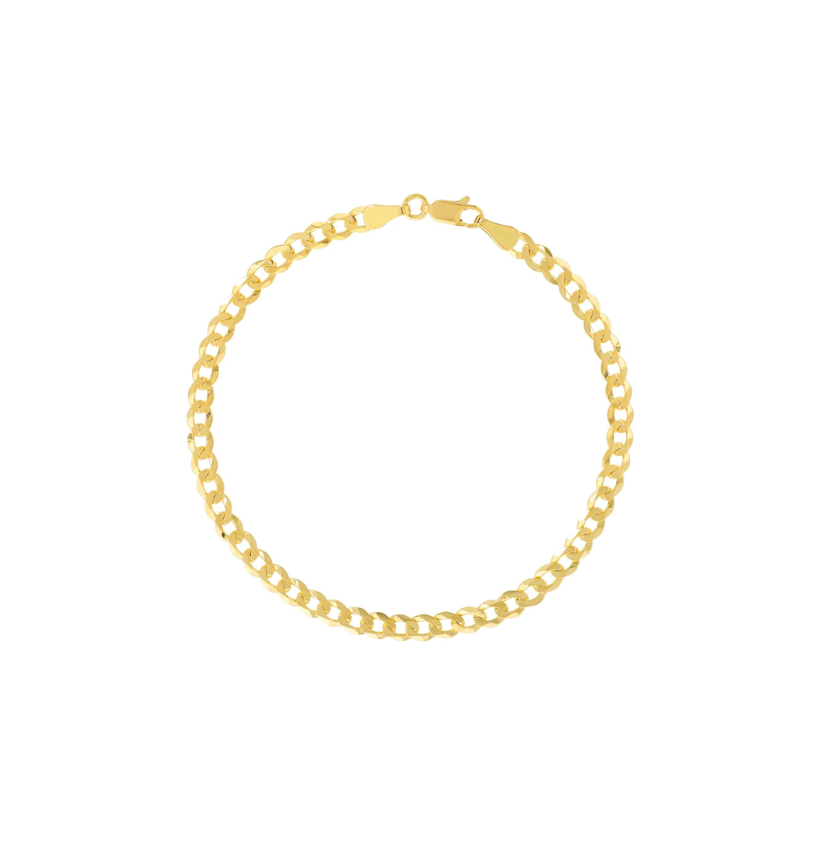 Sabel Collection Yellow Gold Flat Open Chain Bracelet