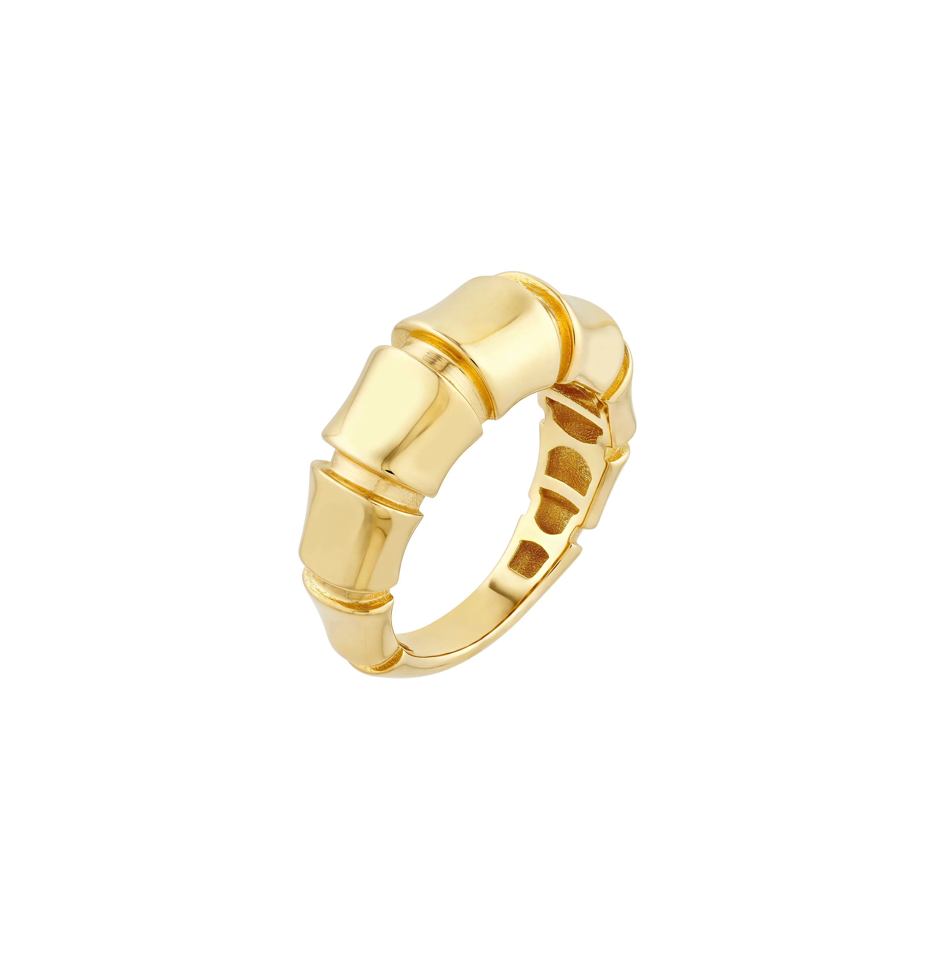 Sabel Collection Yellow Gold Fluted Ring - Image 2