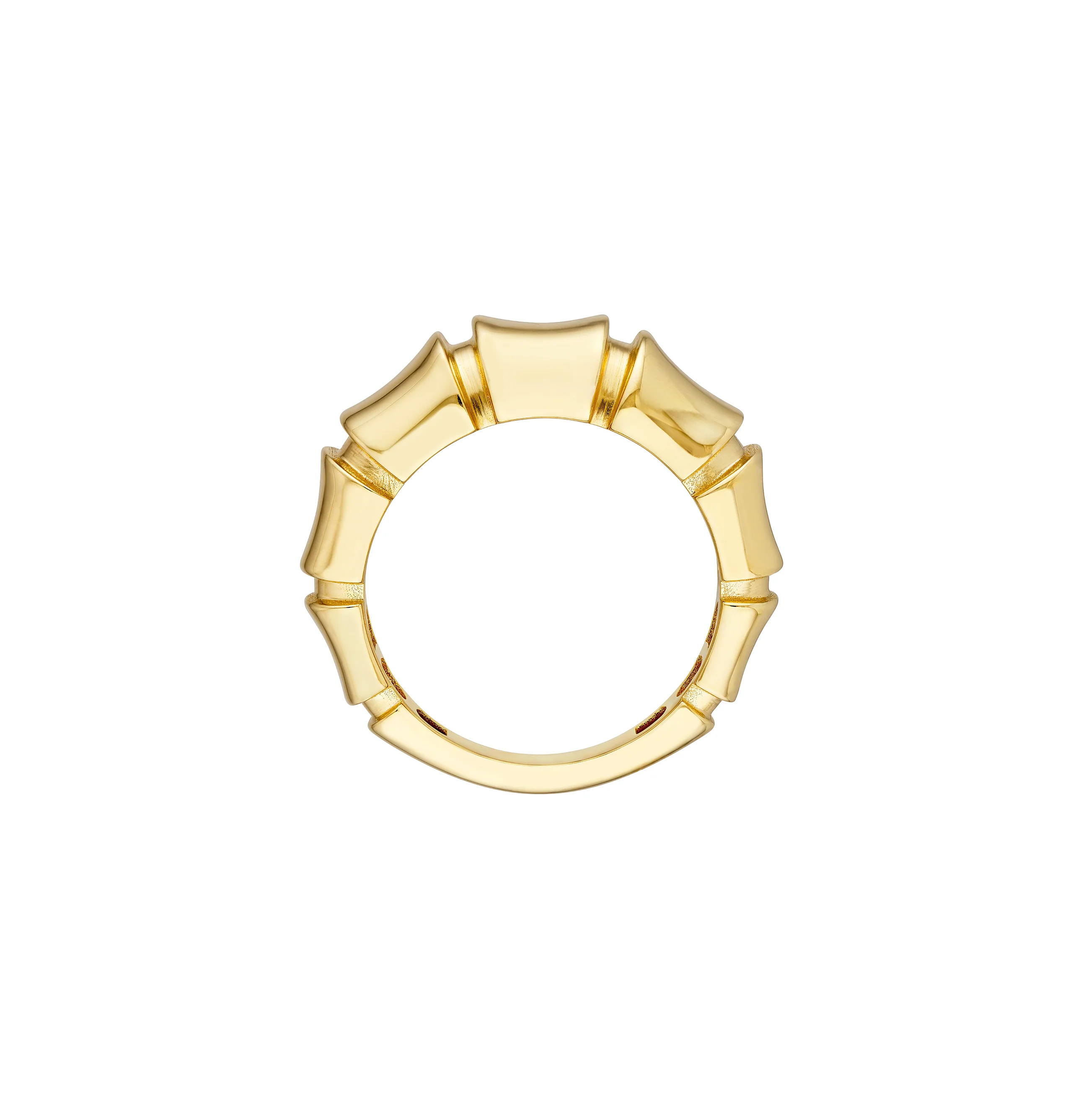 Sabel Collection Yellow Gold Fluted Ring - Image 3