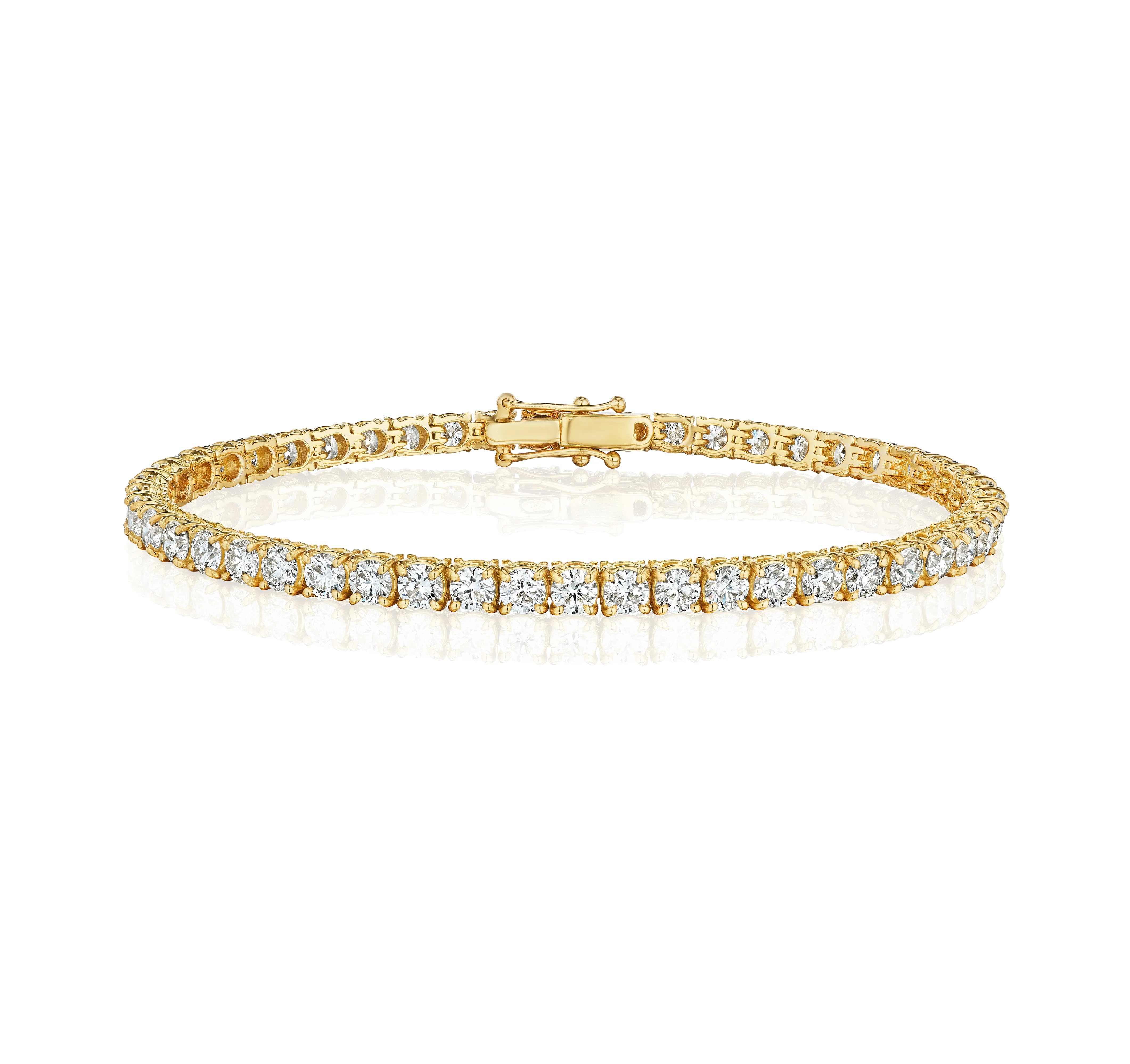 Sabel Collection Yellow Gold Four Prong Diamond Tennis Bracelet