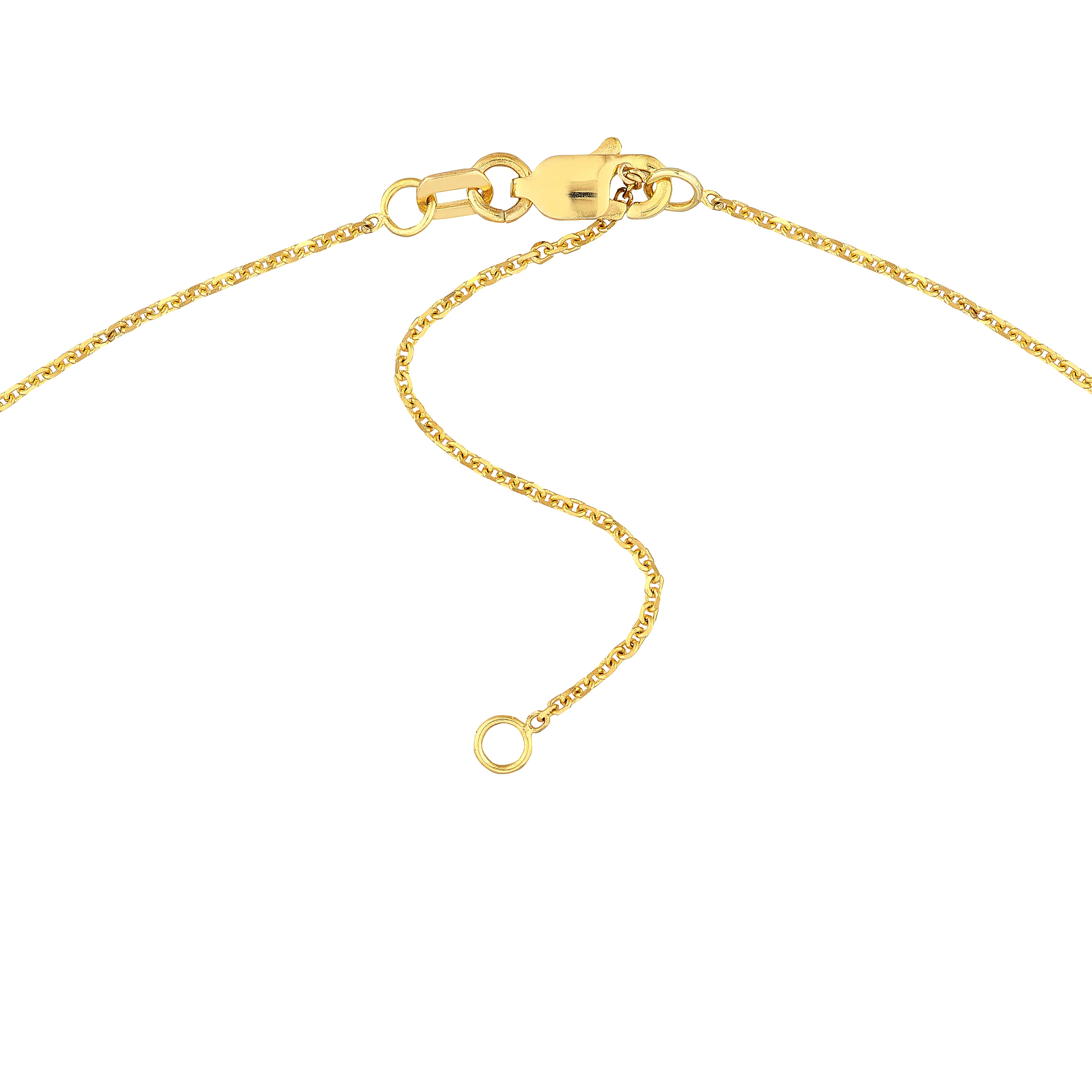 Sabel Collection Yellow Gold Heart Station Necklace - Image 4