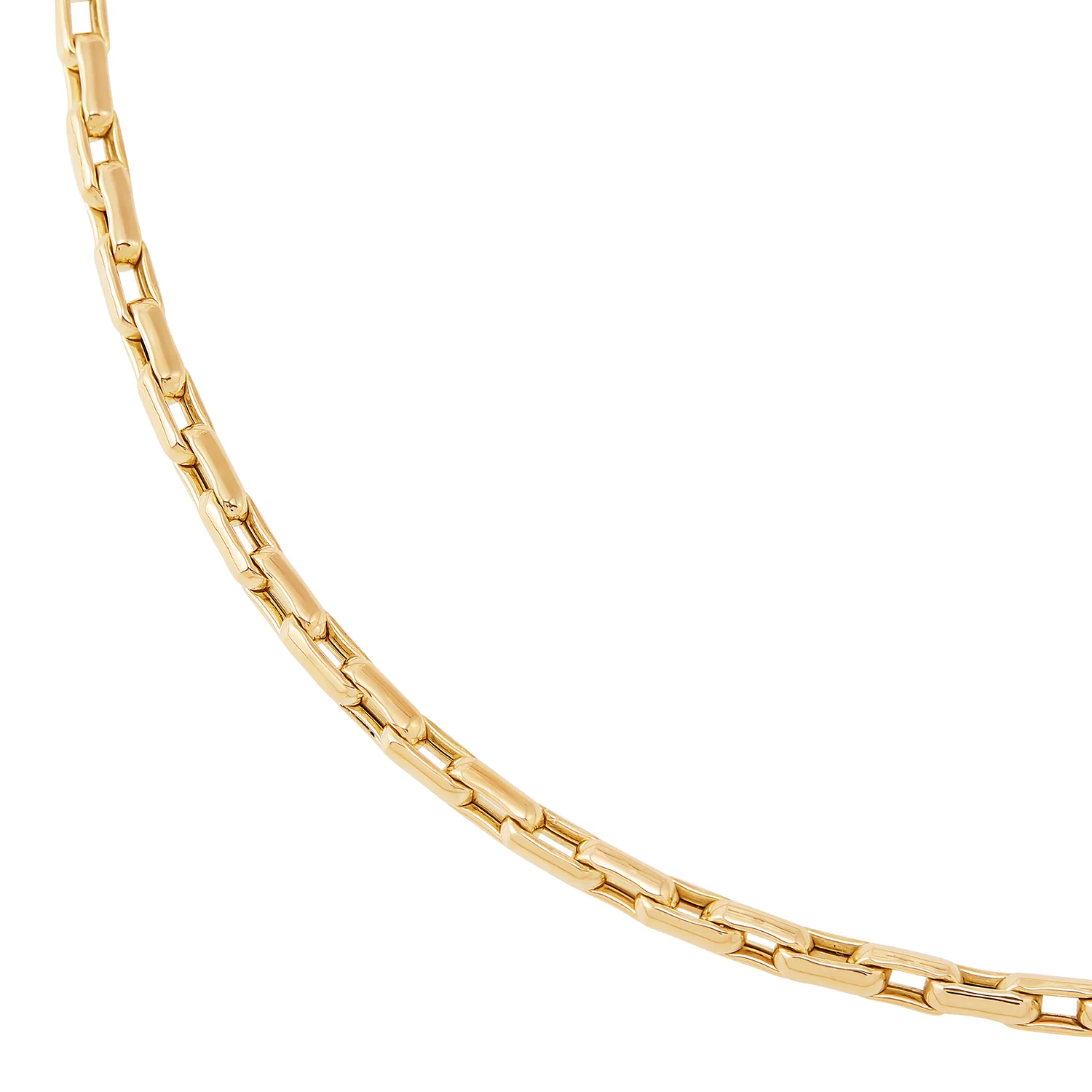Sabel Collection Yellow Gold Hollow Link Necklace - Image 3