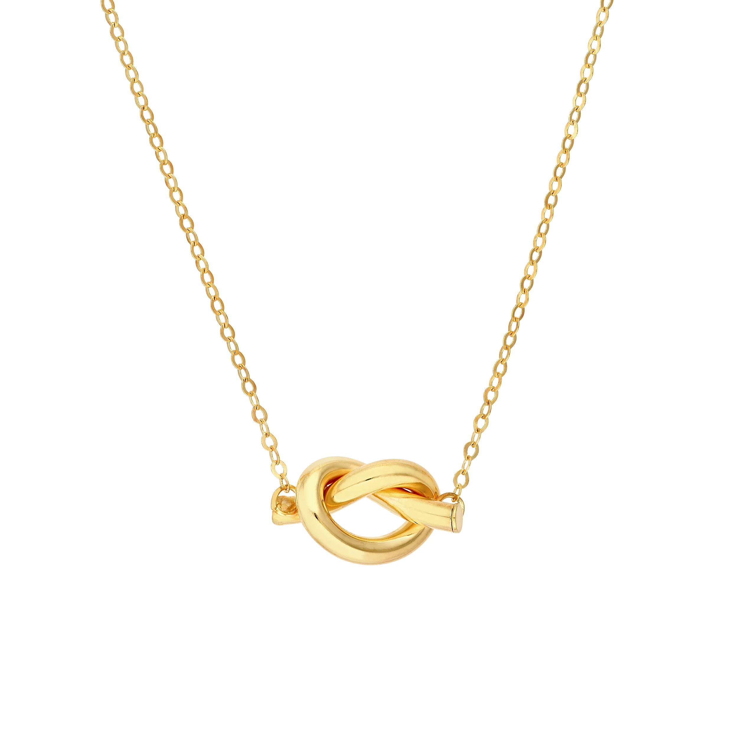 Sabel Collection Yellow Gold Love Knot Tube Pendant
