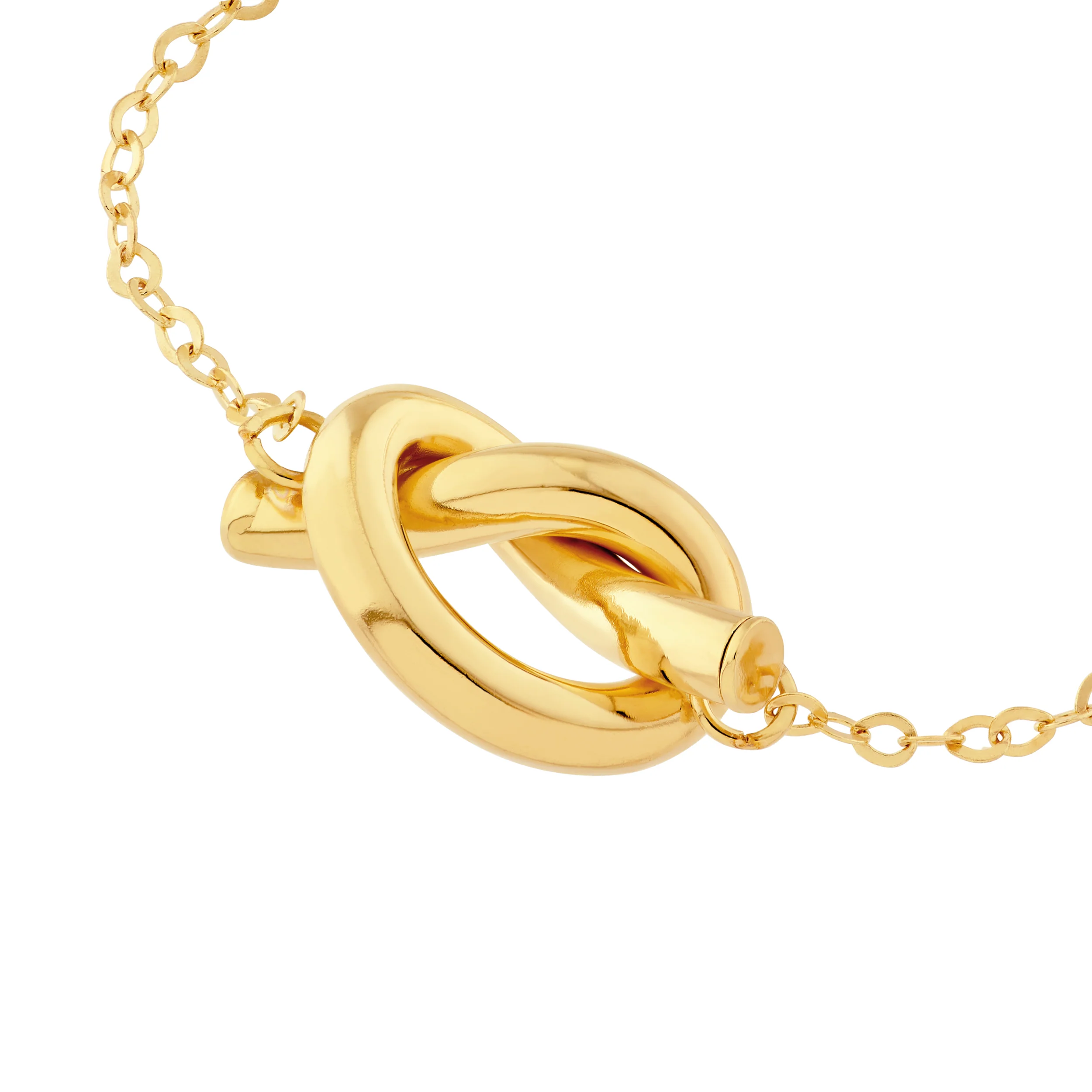 Sabel Collection Yellow Gold Love Knot Tube Pendant - Image 3