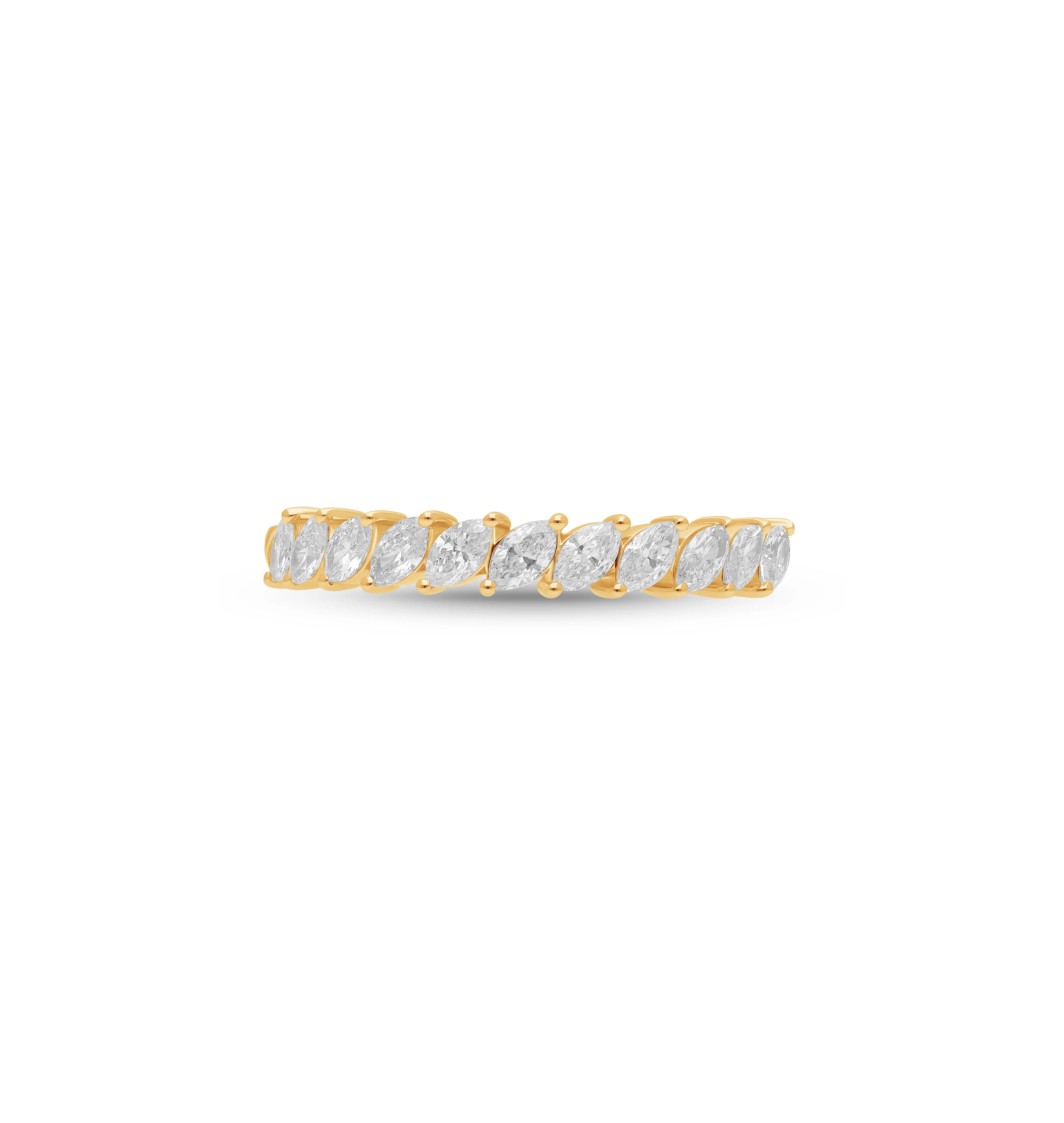 Sabel Collection Yellow Gold Marquise Diamond Band - Image 2