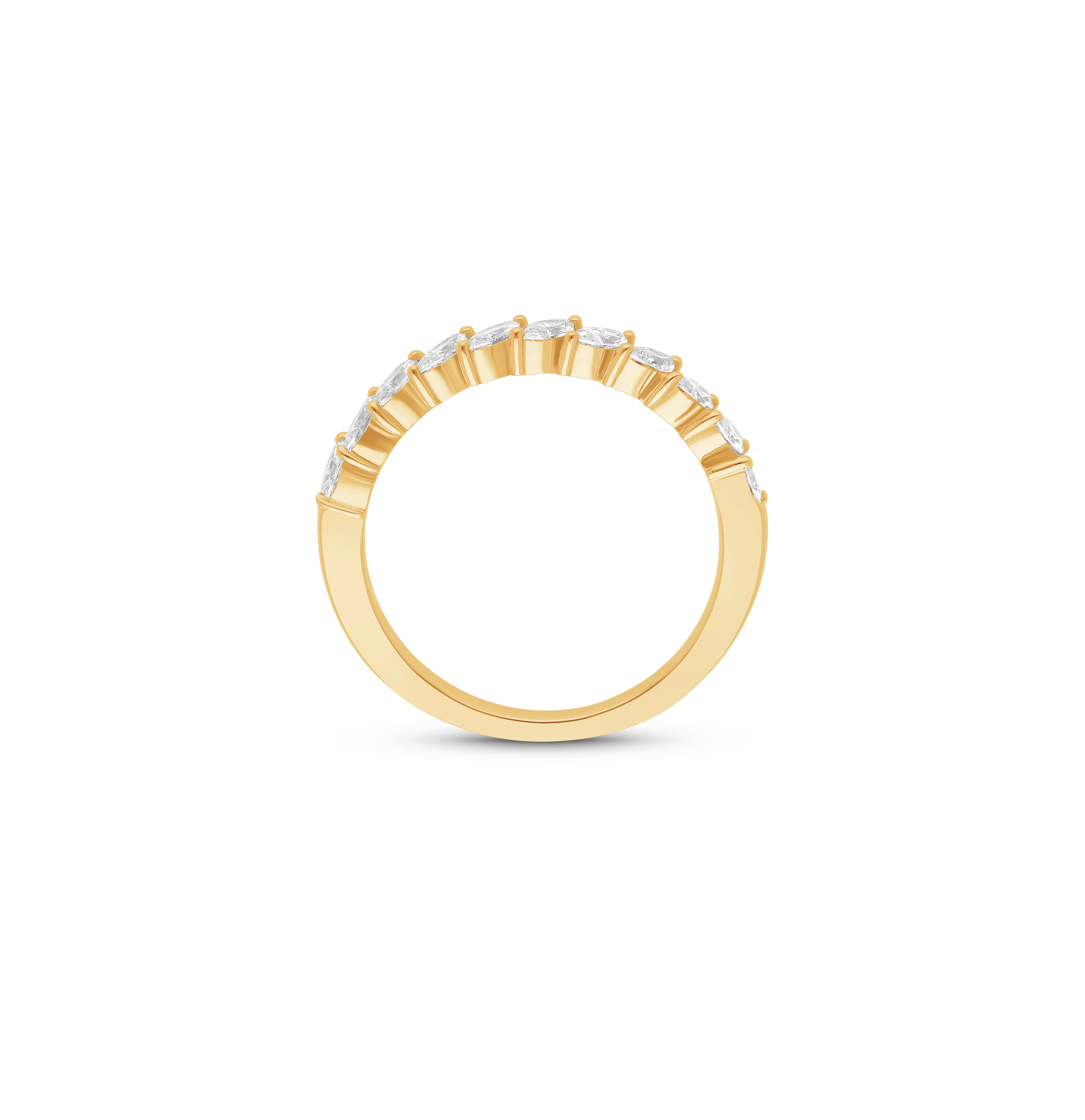 Sabel Collection Yellow Gold Marquise Diamond Band - Image 3