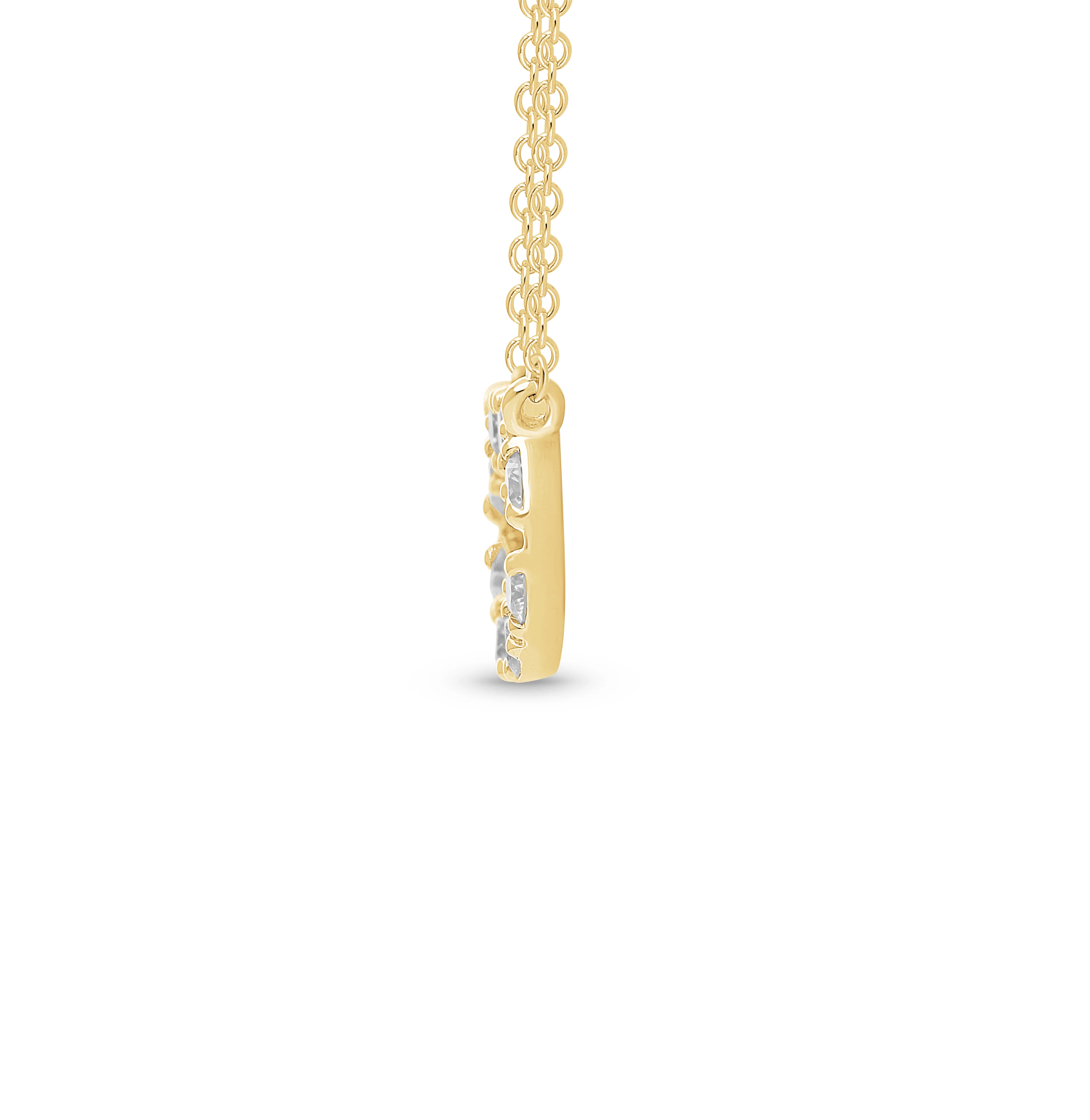 Sabel Collection Yellow Gold Open Star Diamond Pendant - Image 2