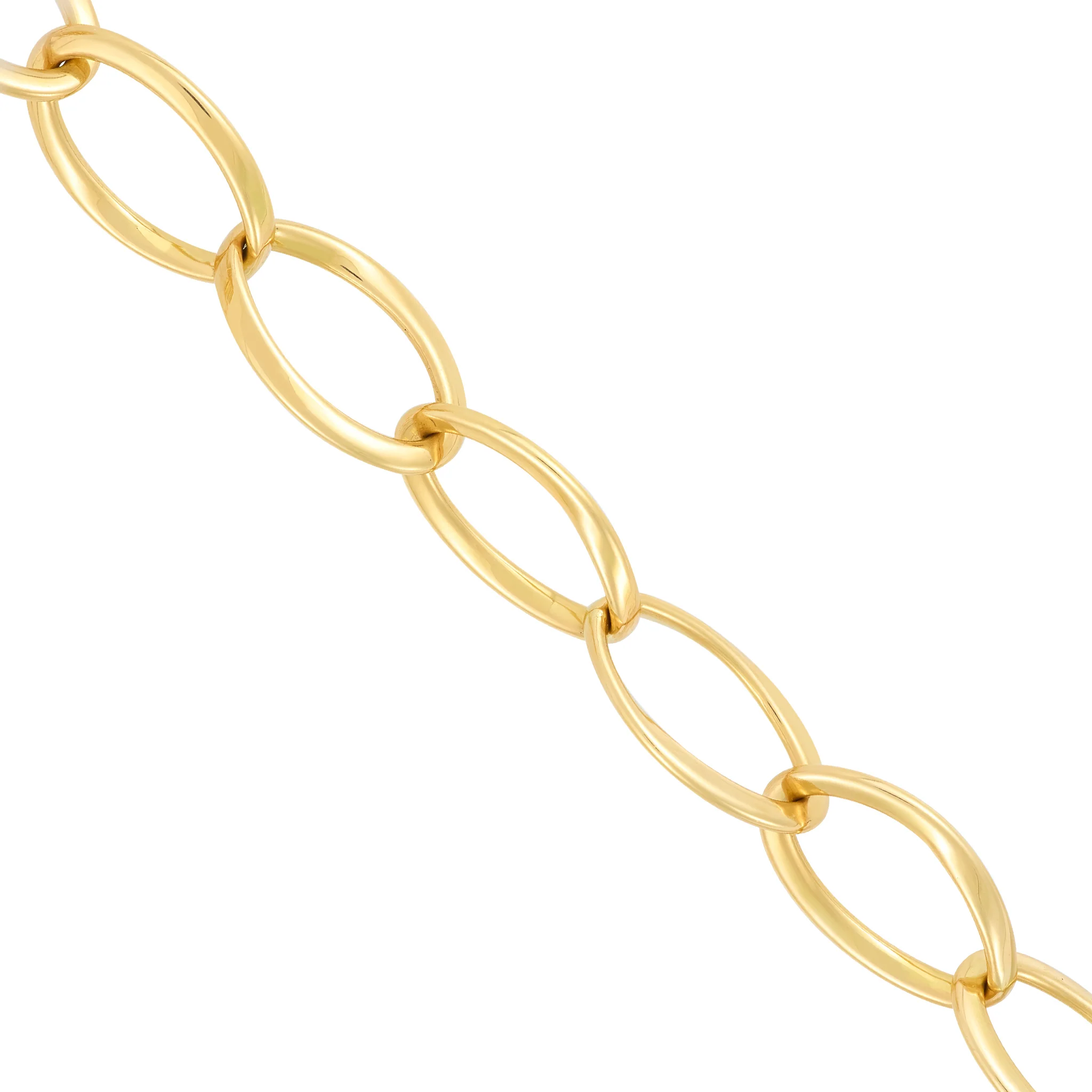 Sabel Collection Yellow Gold Oval Link Necklace - Image 2