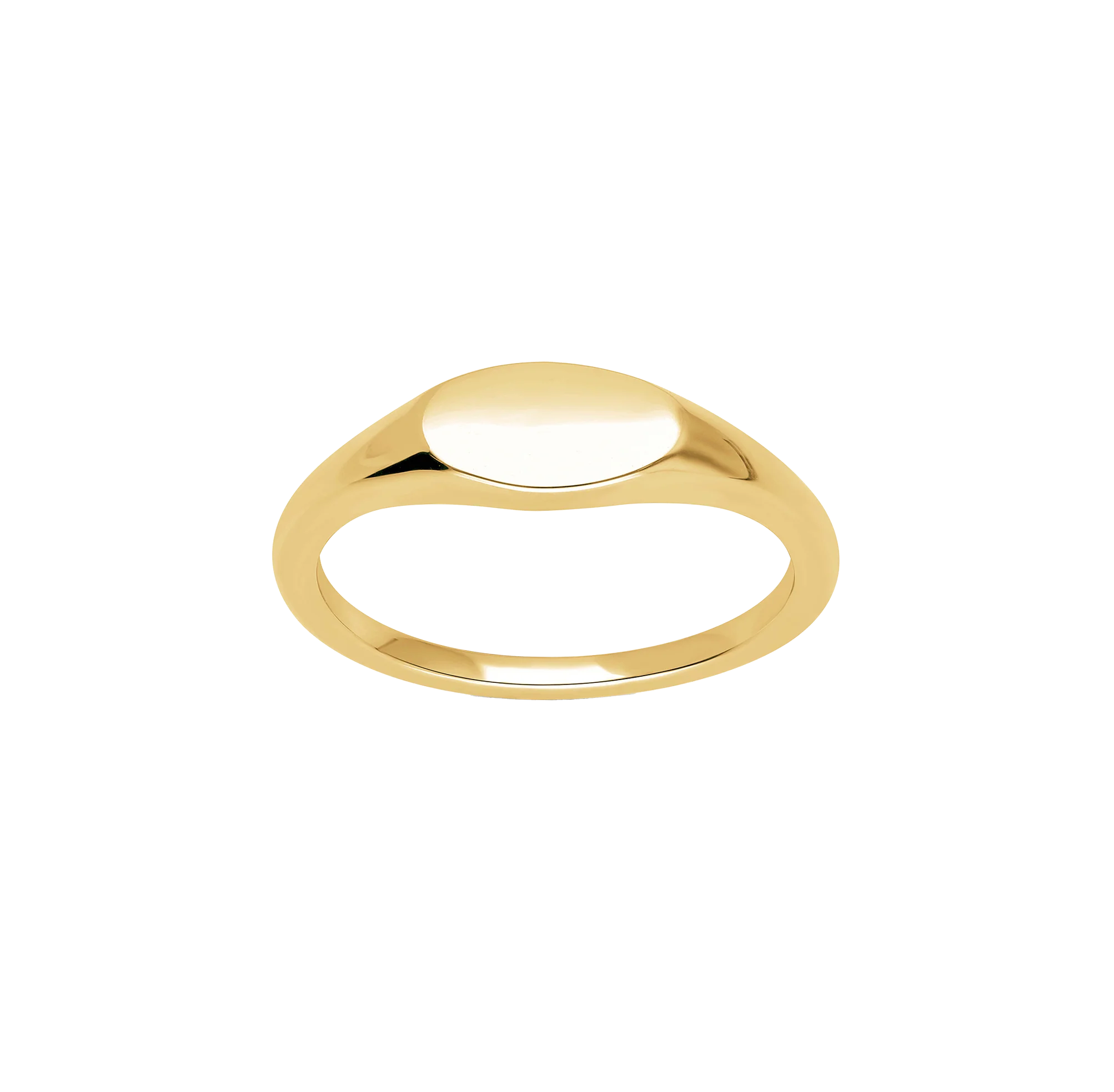 Sabel Collection Yellow Gold Oval Signet Ring