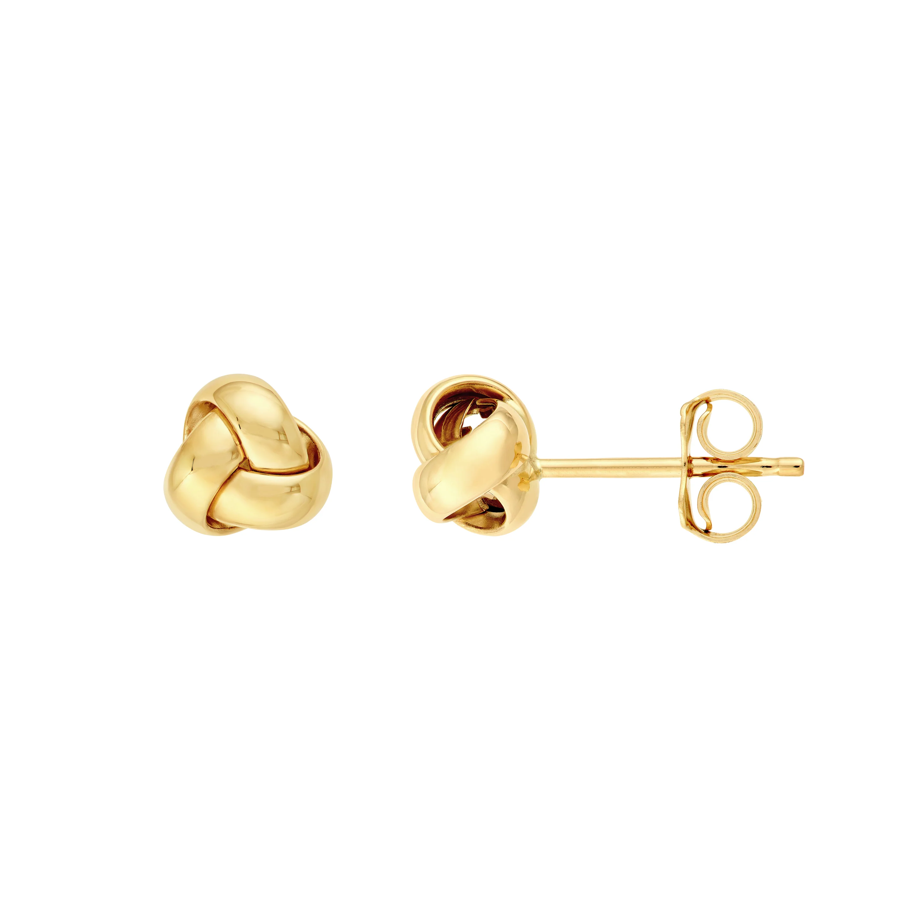 Sabel Collection Yellow Gold Polished Love Knot Stud Earrings