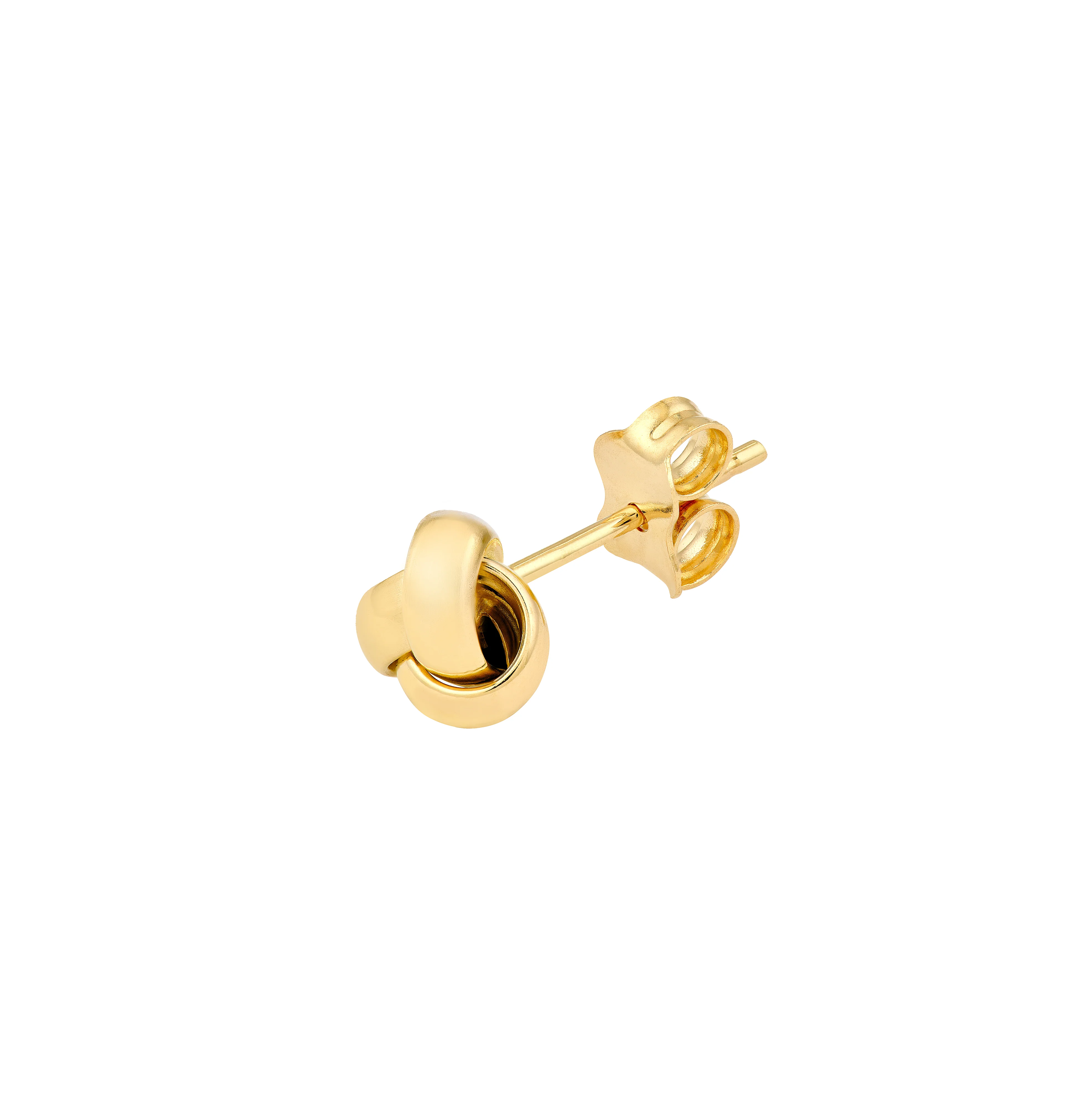 Sabel Collection Yellow Gold Polished Love Knot Stud Earrings - Image 2