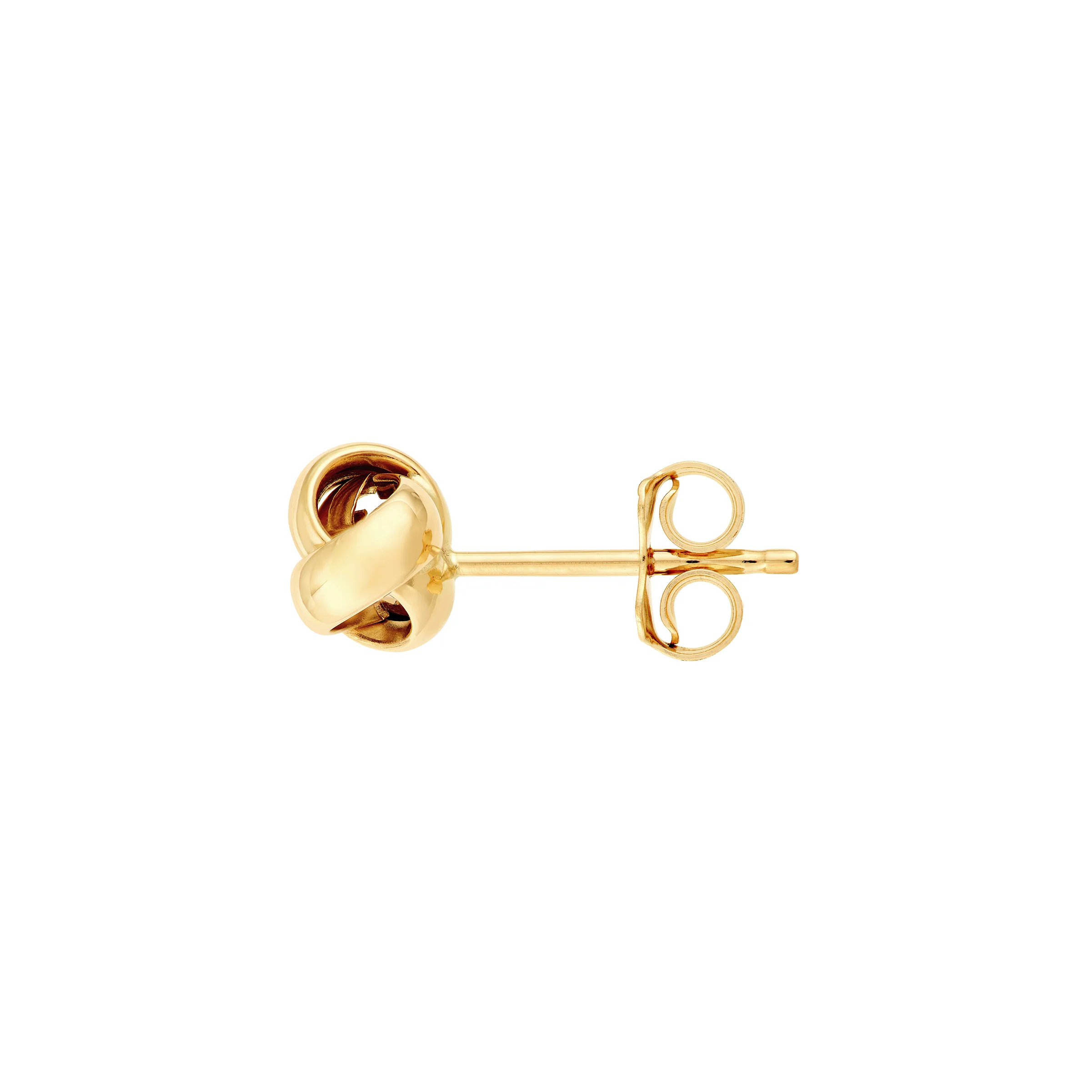 Sabel Collection Yellow Gold Polished Love Knot Stud Earrings - Image 3