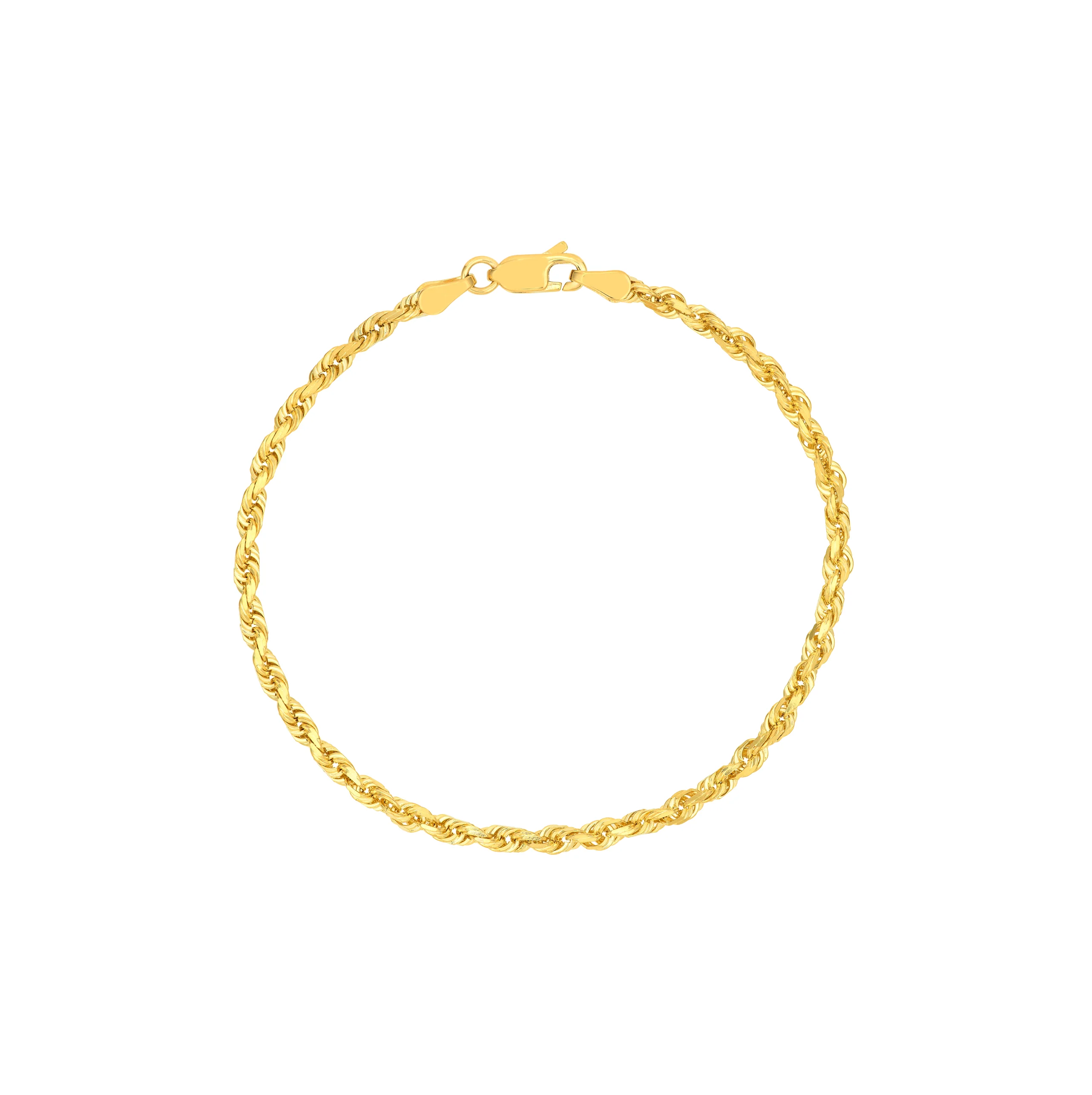 Sabel Collection Yellow Gold Rope Chain Bracelet