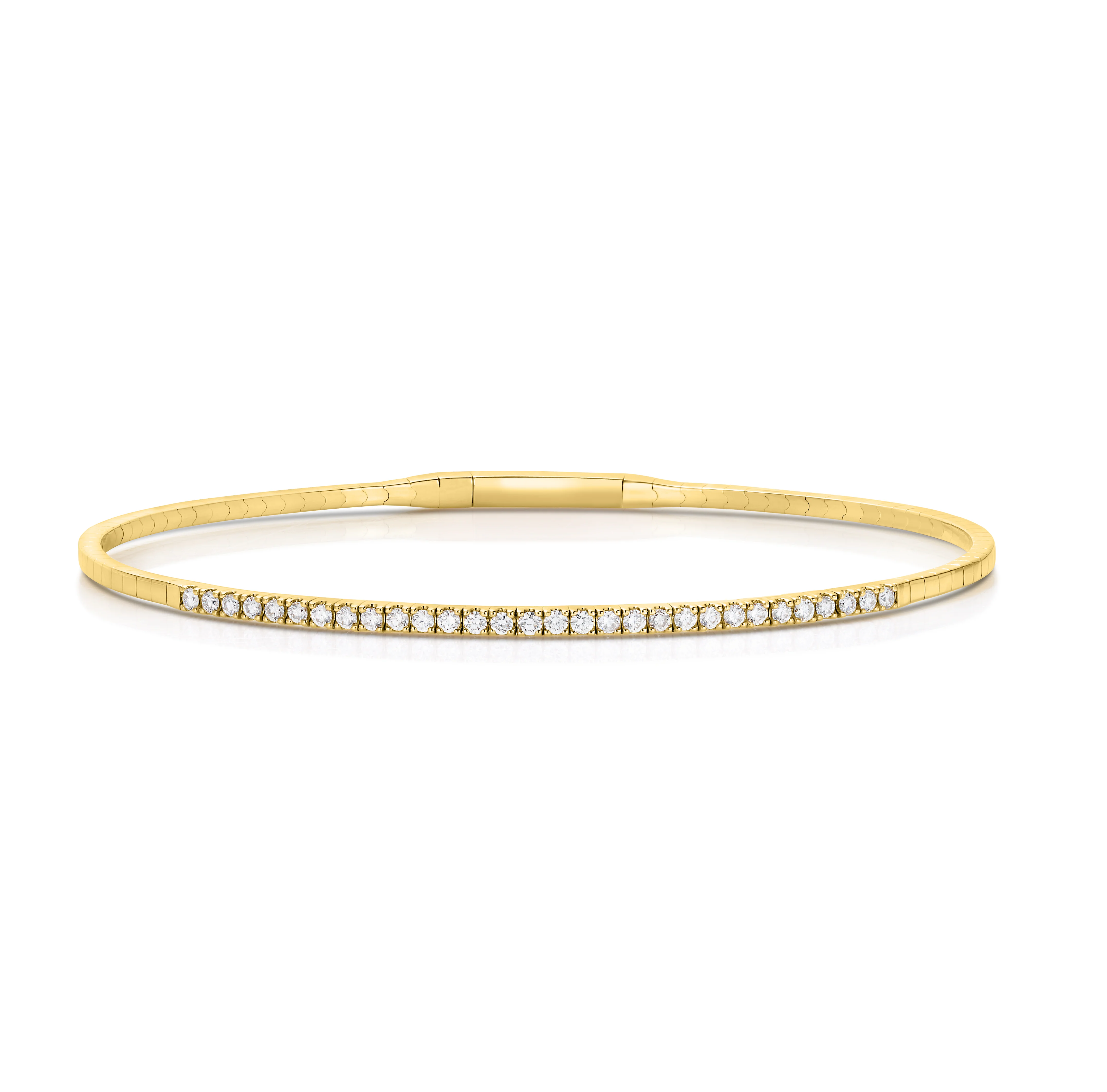 Sabel Collection Yellow Gold Diamond Bangle