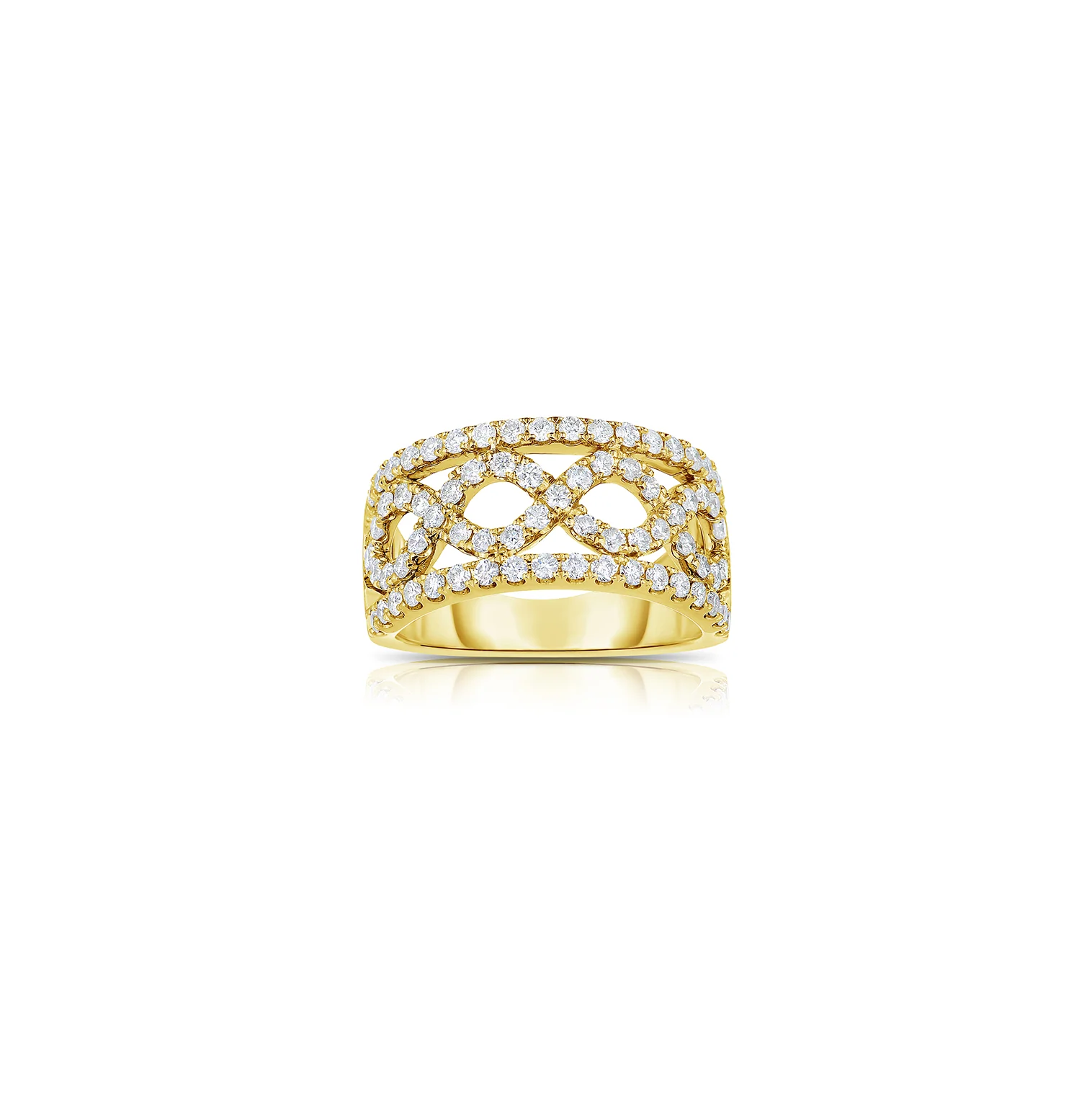 Sabel Collection Yellow Gold Round Diamond Fashion Ring
