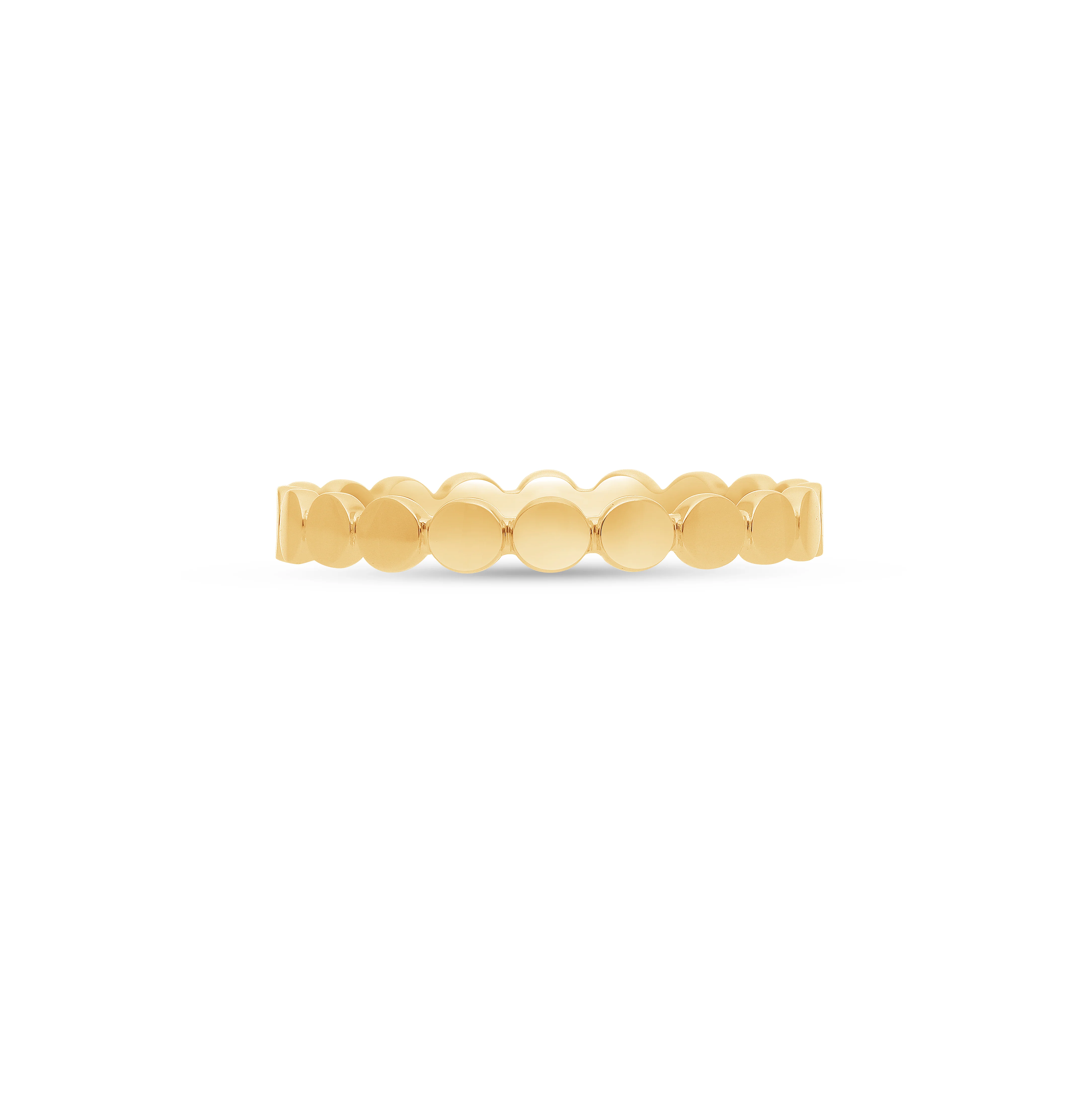 Sabel Collection Yellow Gold Round Disc Ring - Image 2