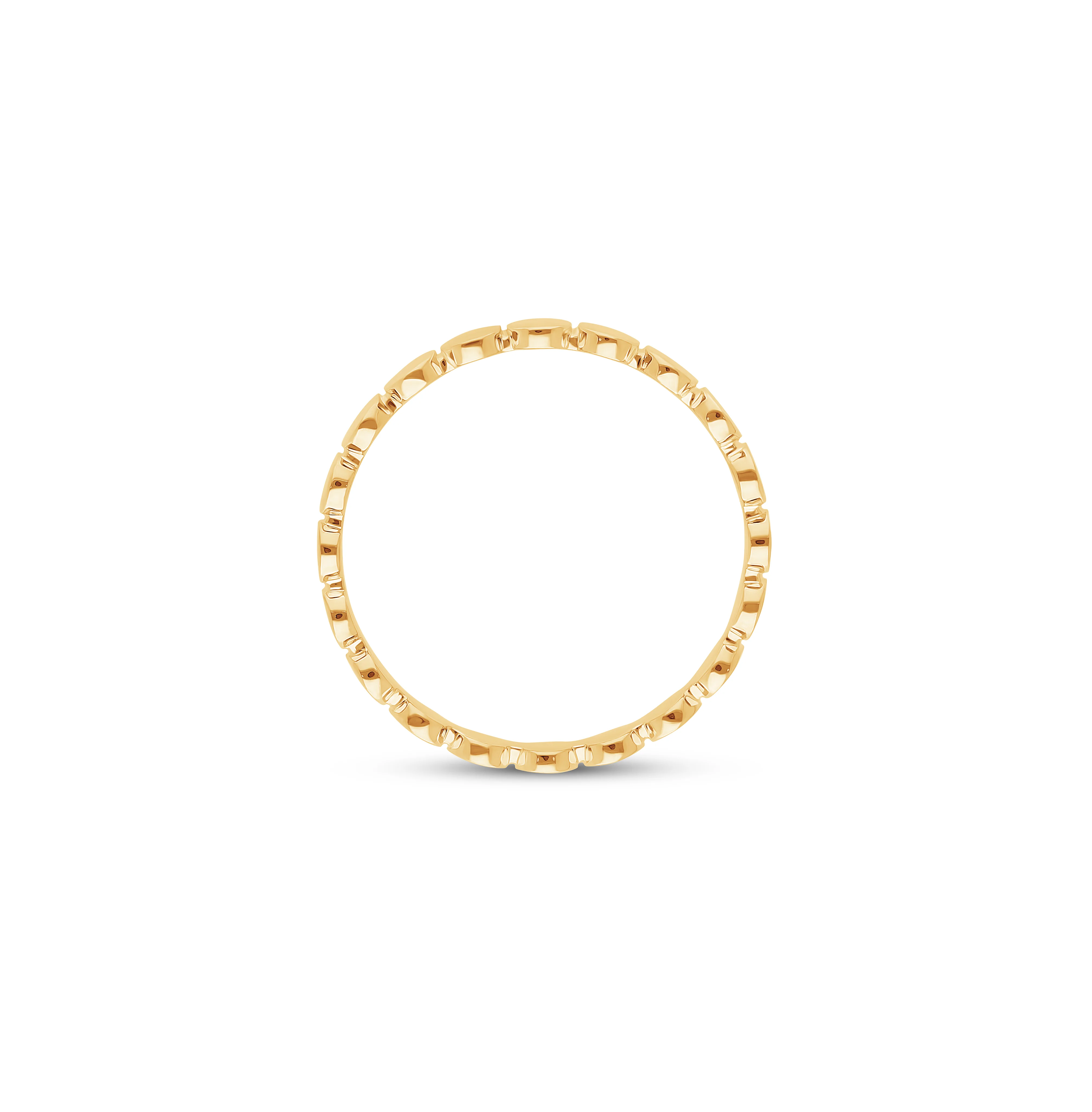 Sabel Collection Yellow Gold Round Disc Ring - Image 3