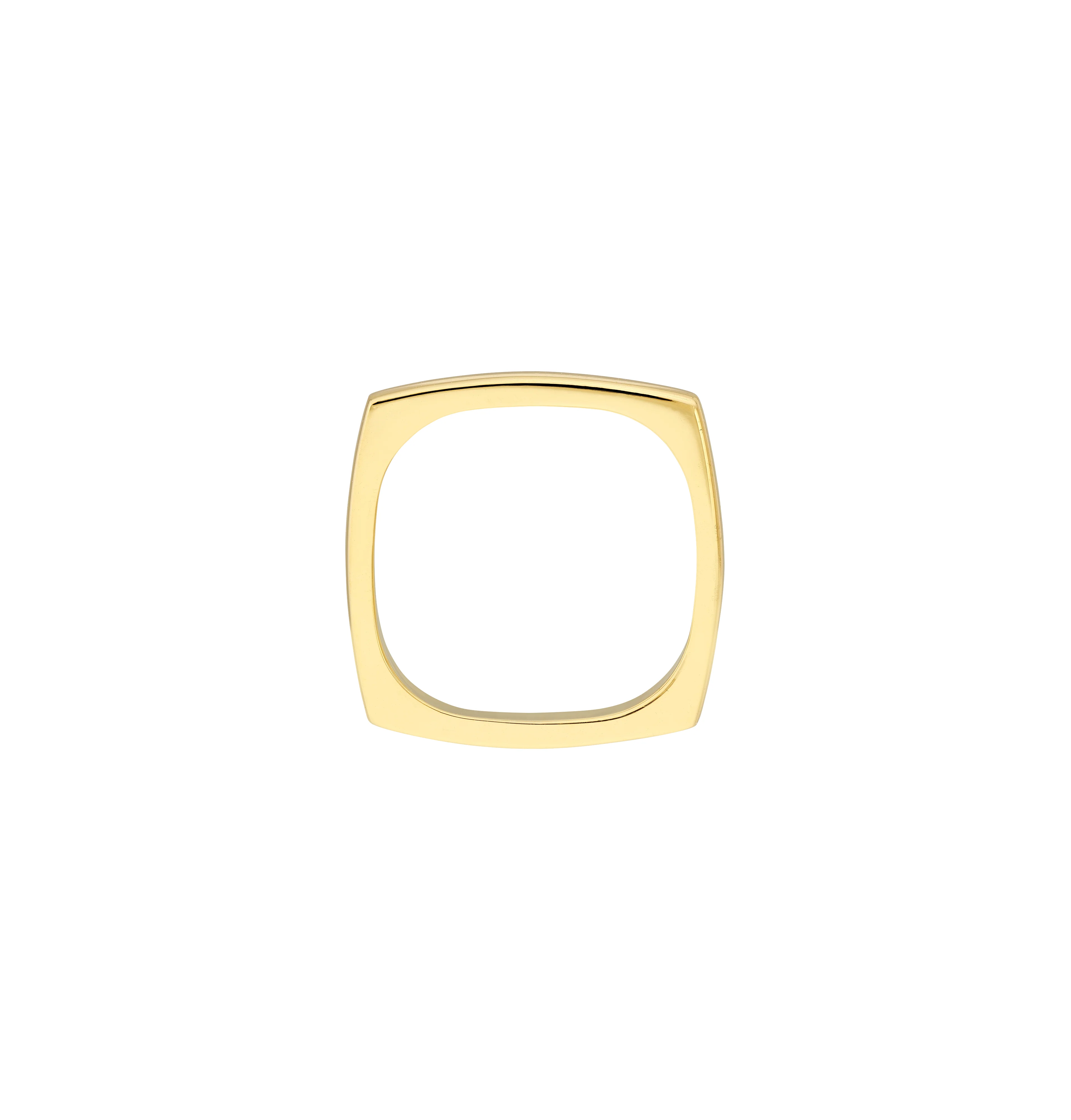 Sabel Collection Yellow Gold Squircle Ring - Image 2