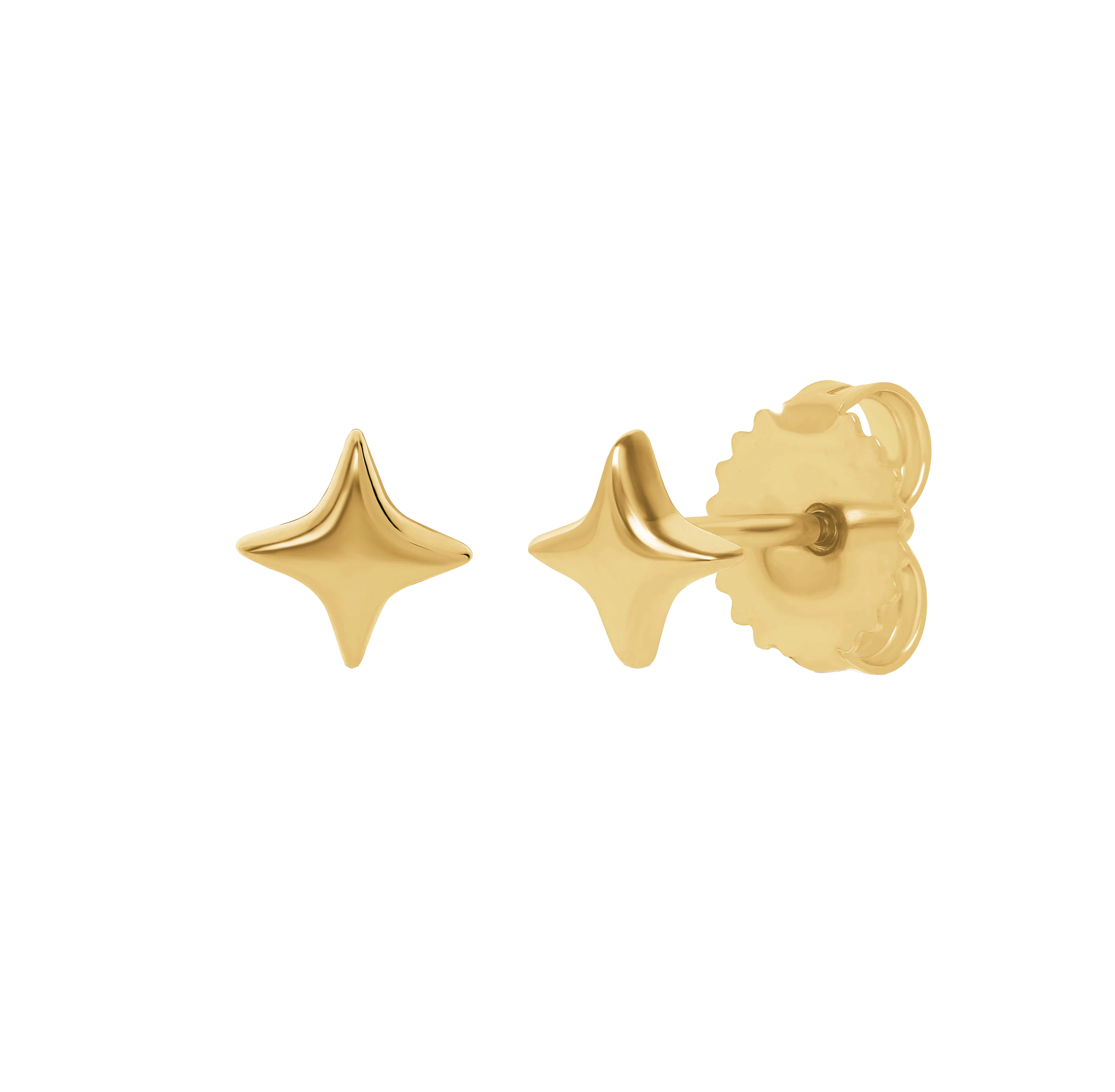 Sabel Collection Yellow Gold Star Stud Earrings