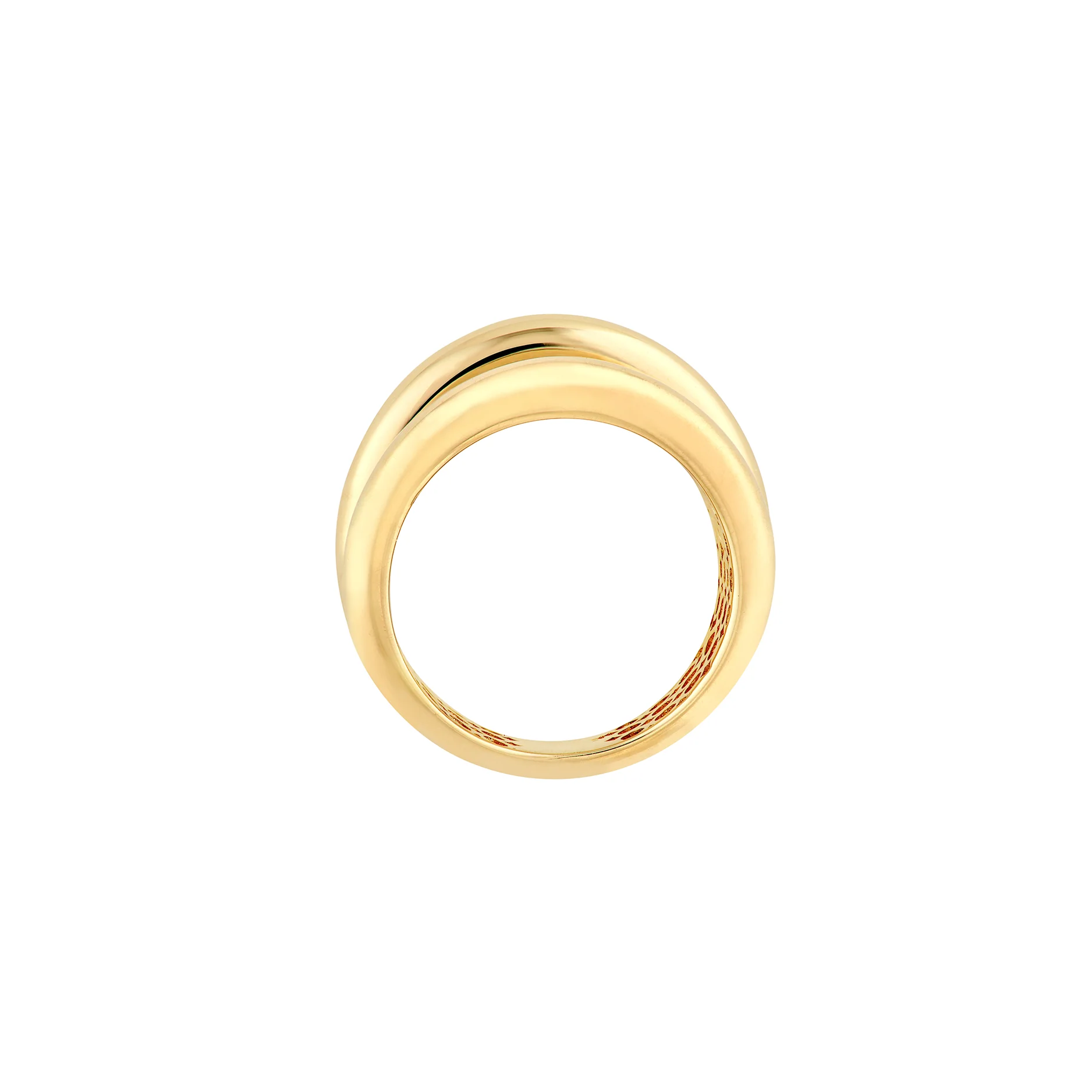 Sabel Collection Yellow Gold Triple Open Tube Band - Image 3