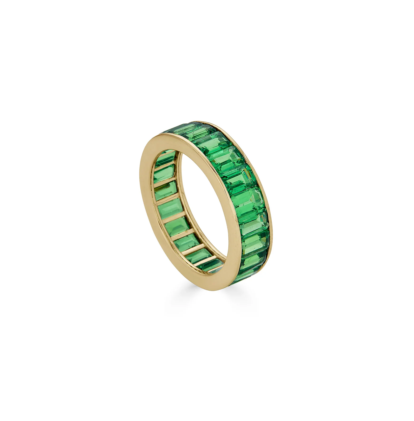 Sabel Collection Yellow Gold Tsavorite Eternity Band - Image 2