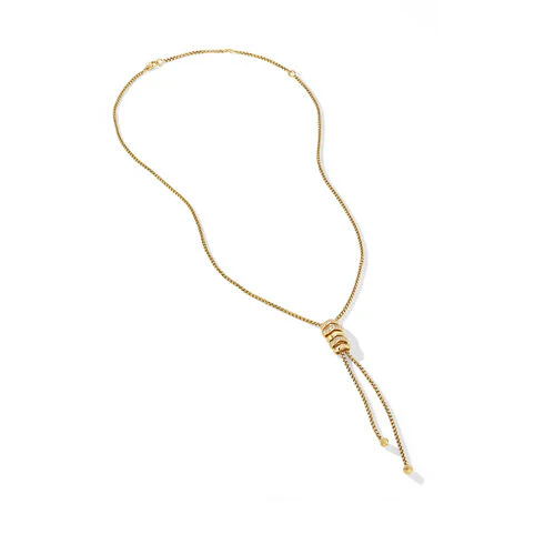 Zig Zag Stax Y Necklace in 18K Yellow Gold with Diamonds - Image 2
